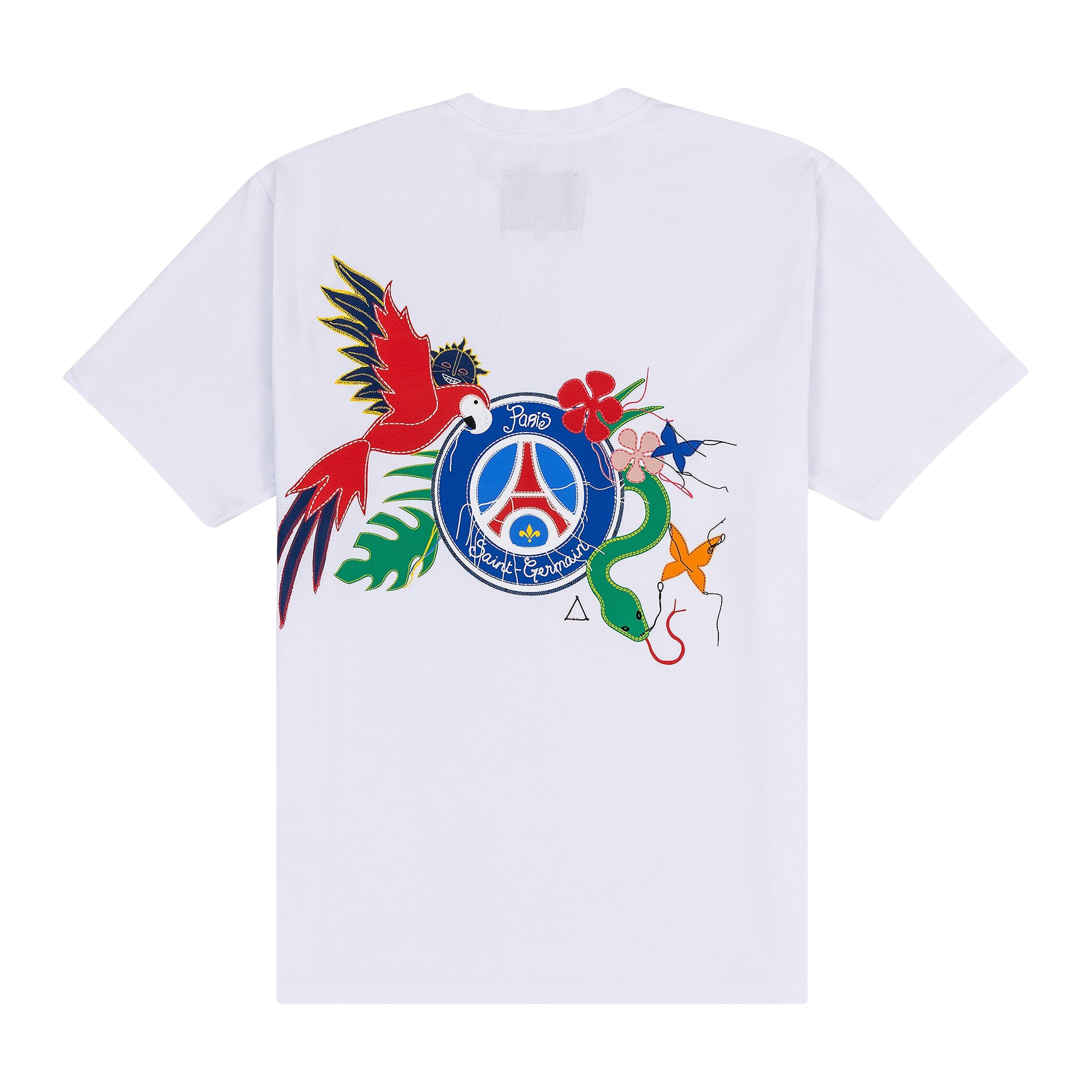Pre-owned Paris Saint-germain X Esteban Cortázar Printed Patchwork Psg Logo T-shirt 'white'