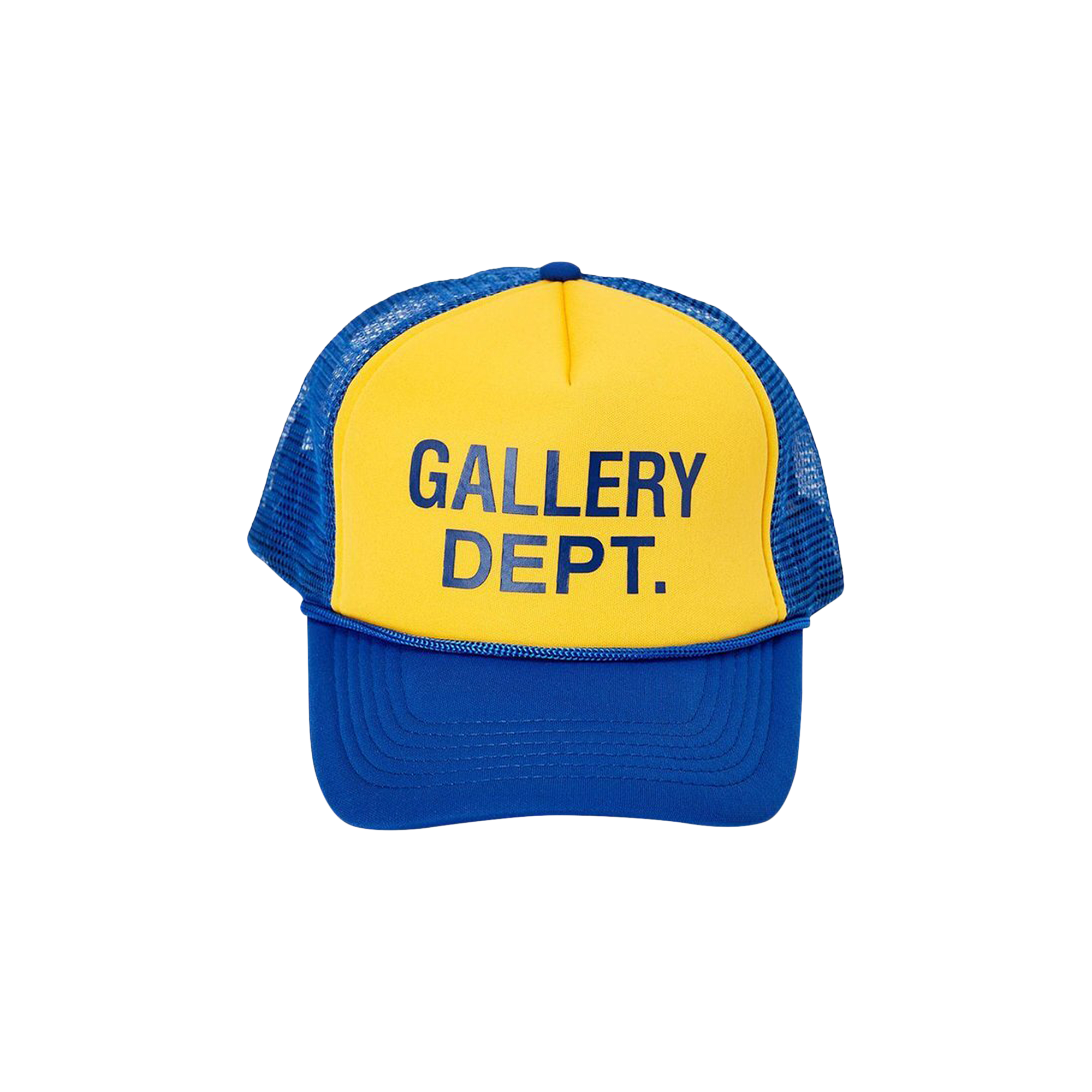 Pre-owned Gallery Dept. Gd Logo Trucker 'yellow/navy'