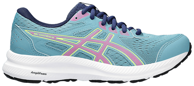 Asics Wmns Gel Contend 8 Gris Blue Hot Pink