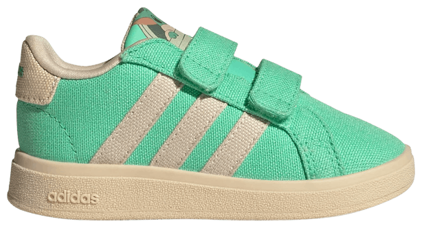 adidas White & Green Grand Court 2.0 Trainers