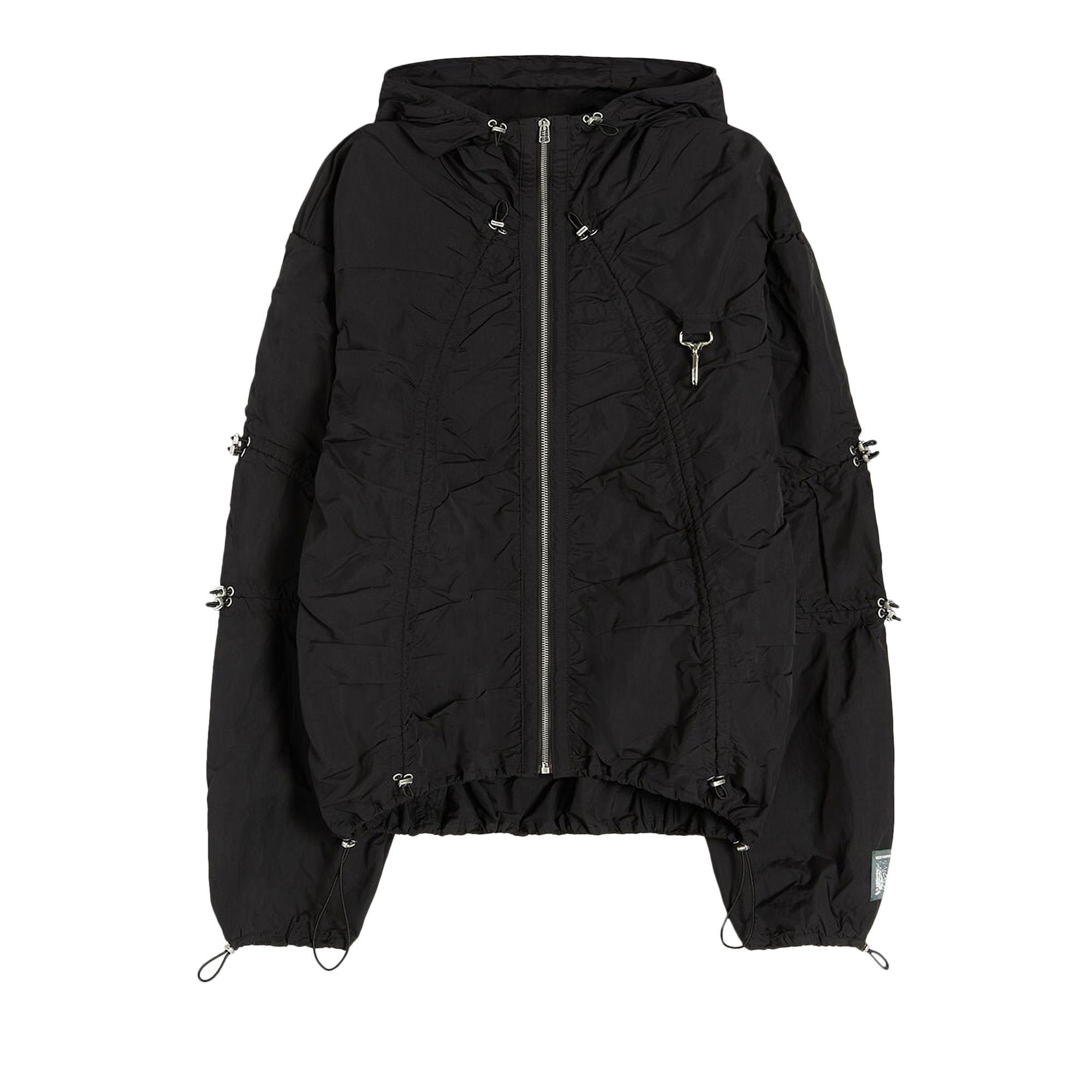 Pre-owned Reese Cooper Cinched Nylon Hooded Jacket 'black'