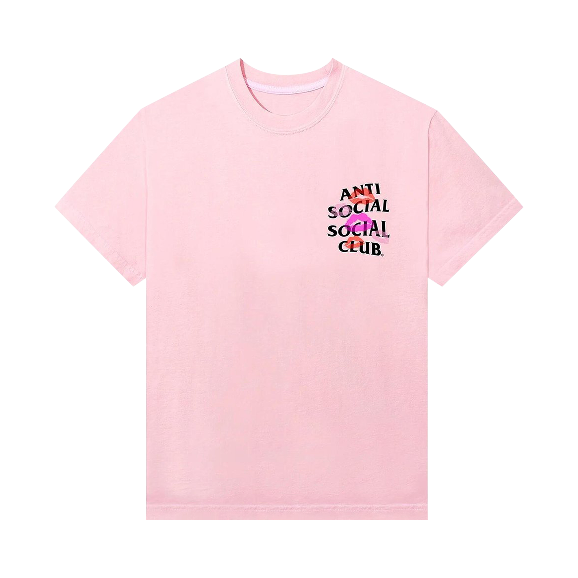 Pre-owned Anti Social Social Club Your Kiss Tee 'pink'