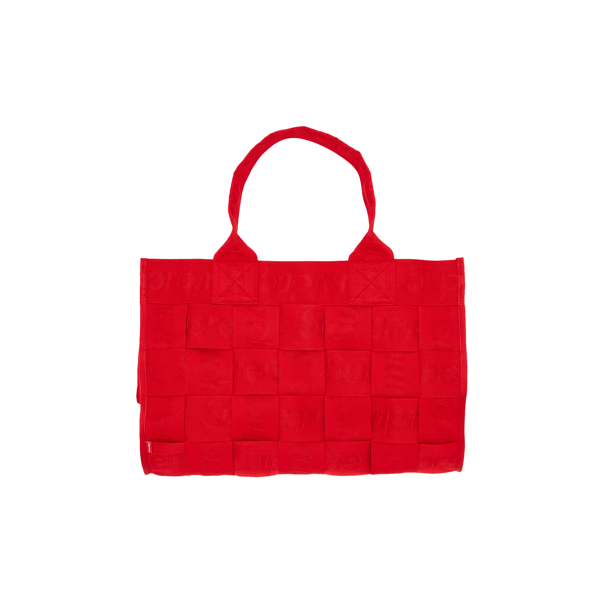 Pre-owned Supreme Woven Large Tote Bag 'red'
