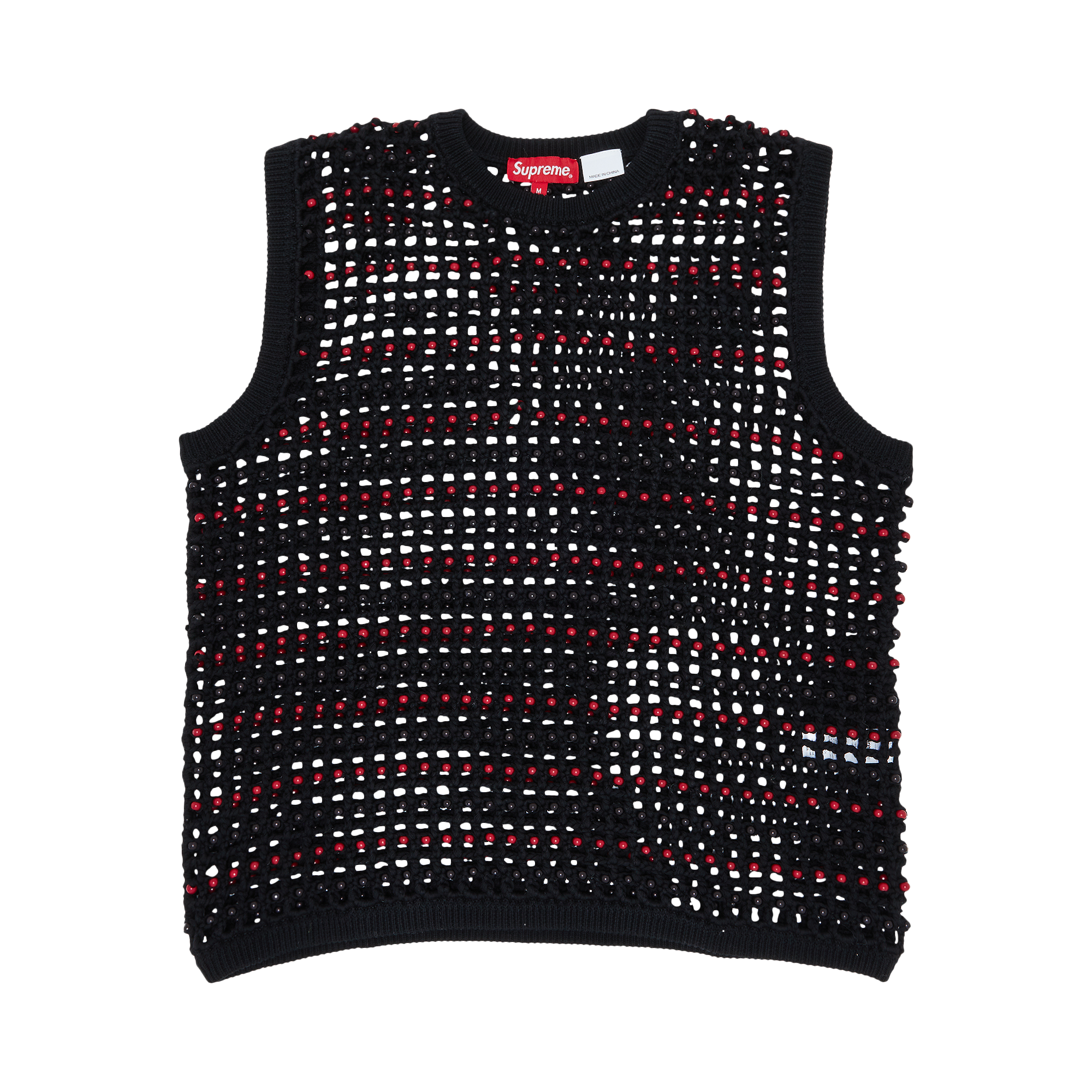 Pre-owned Supreme Beaded Sweater Vest 'black'