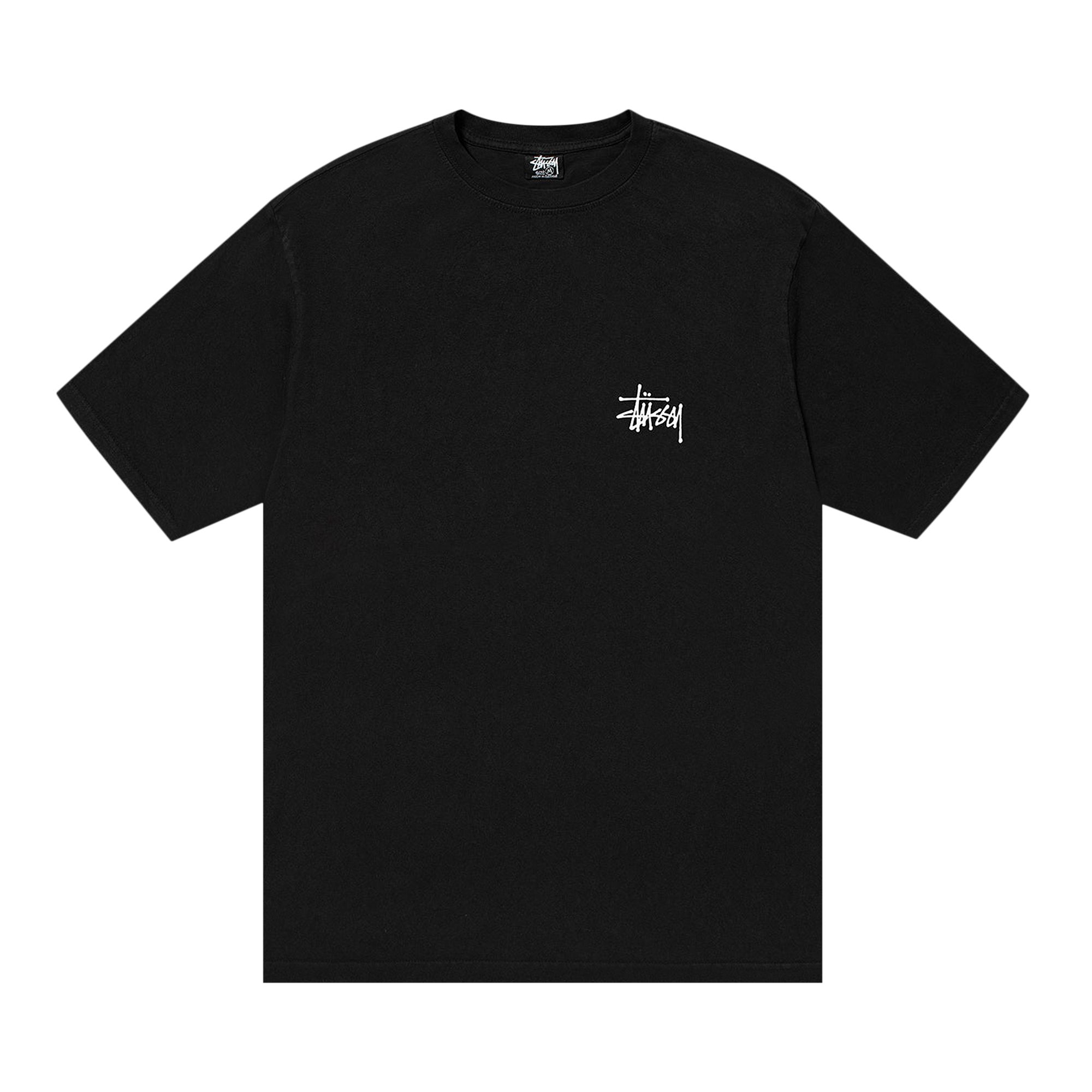 STUSSY STUSSY BASIC PIGMENT DYED TEE 'BLACK'