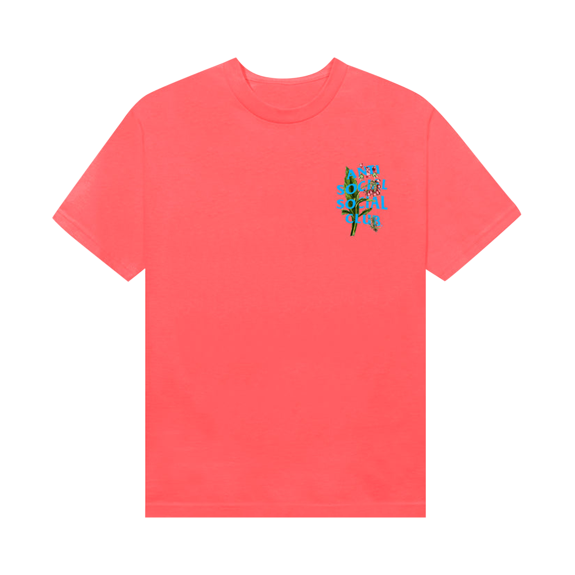 Pre-owned Anti Social Social Club Fiddleneck Tee 'candy Pink'
