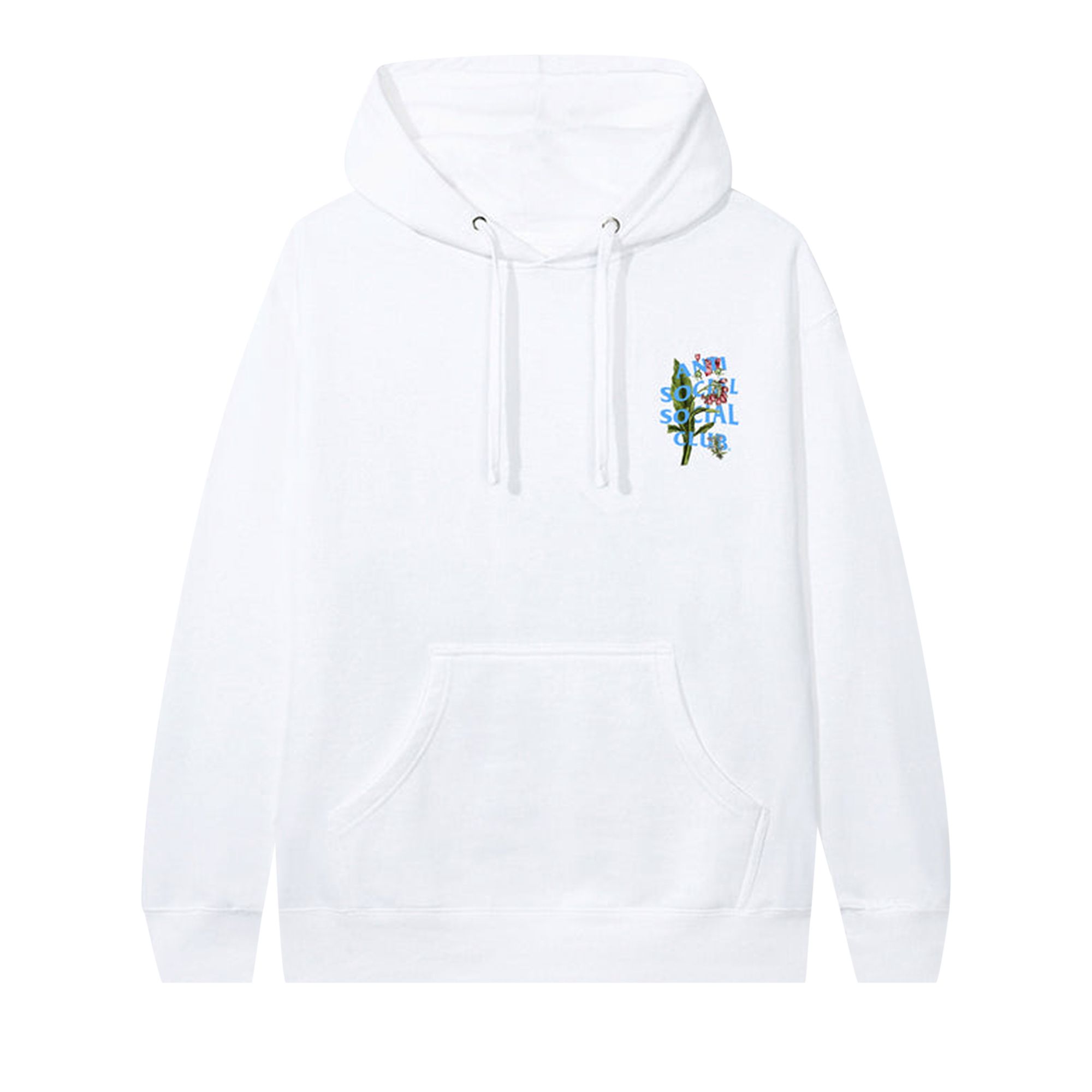 Pre-owned Anti Social Social Club Fiddleneck Hoodie 'white' | Men's Size L