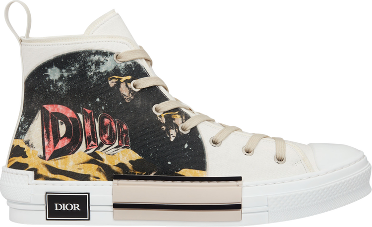 B23 High-Top Sneaker Beige Canvas with AsteroDior Signature