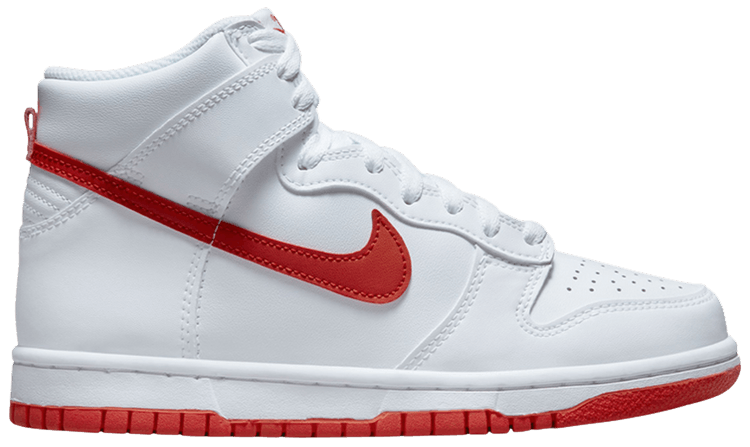 Nike Dunk High GS White Picante Red