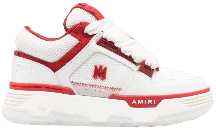 AMIRI, MA-1 Skate Leather Sneakers, WHITE/RED, Women