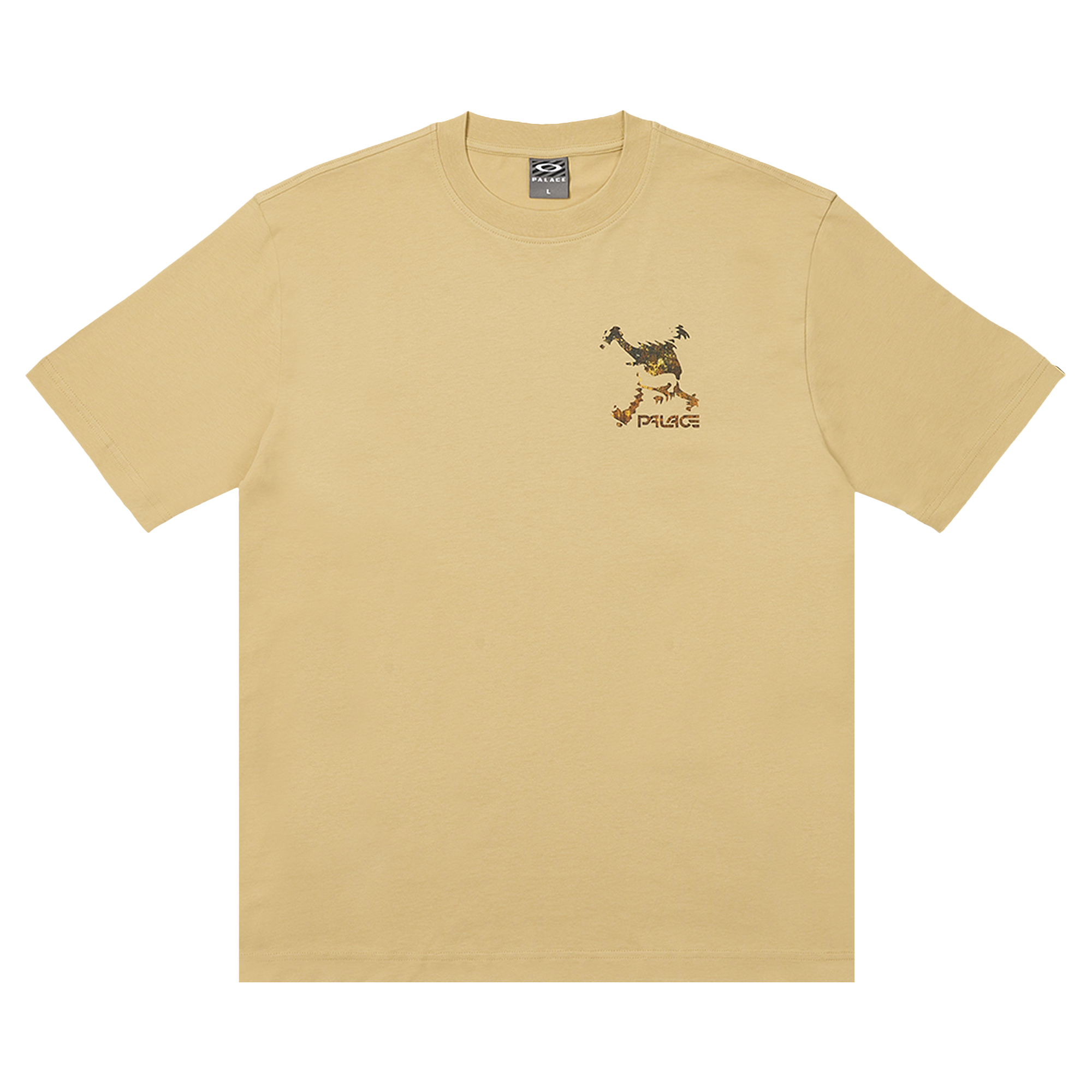 Pre-owned Palace X Oakley T-shirt 'sand' In Tan