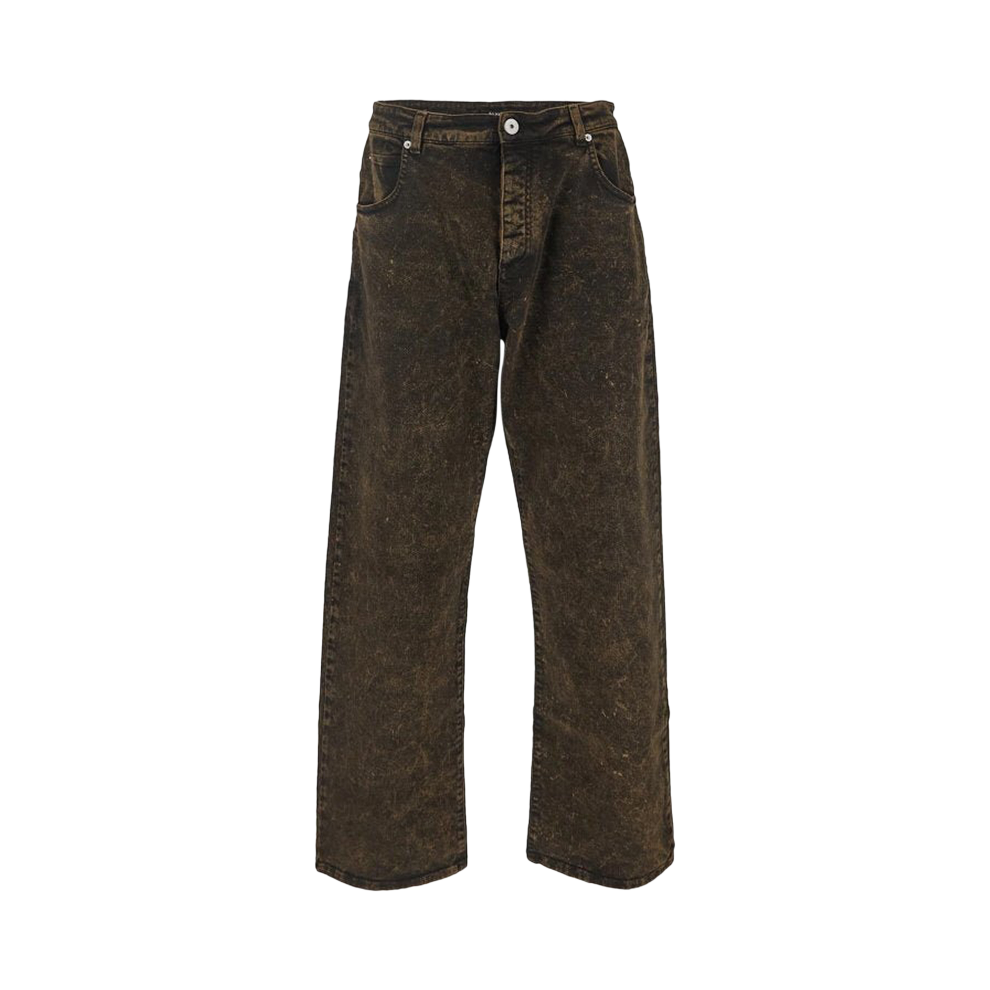 Pre-owned Balmain Distressed Effect Denim Jeans 'black/gold'