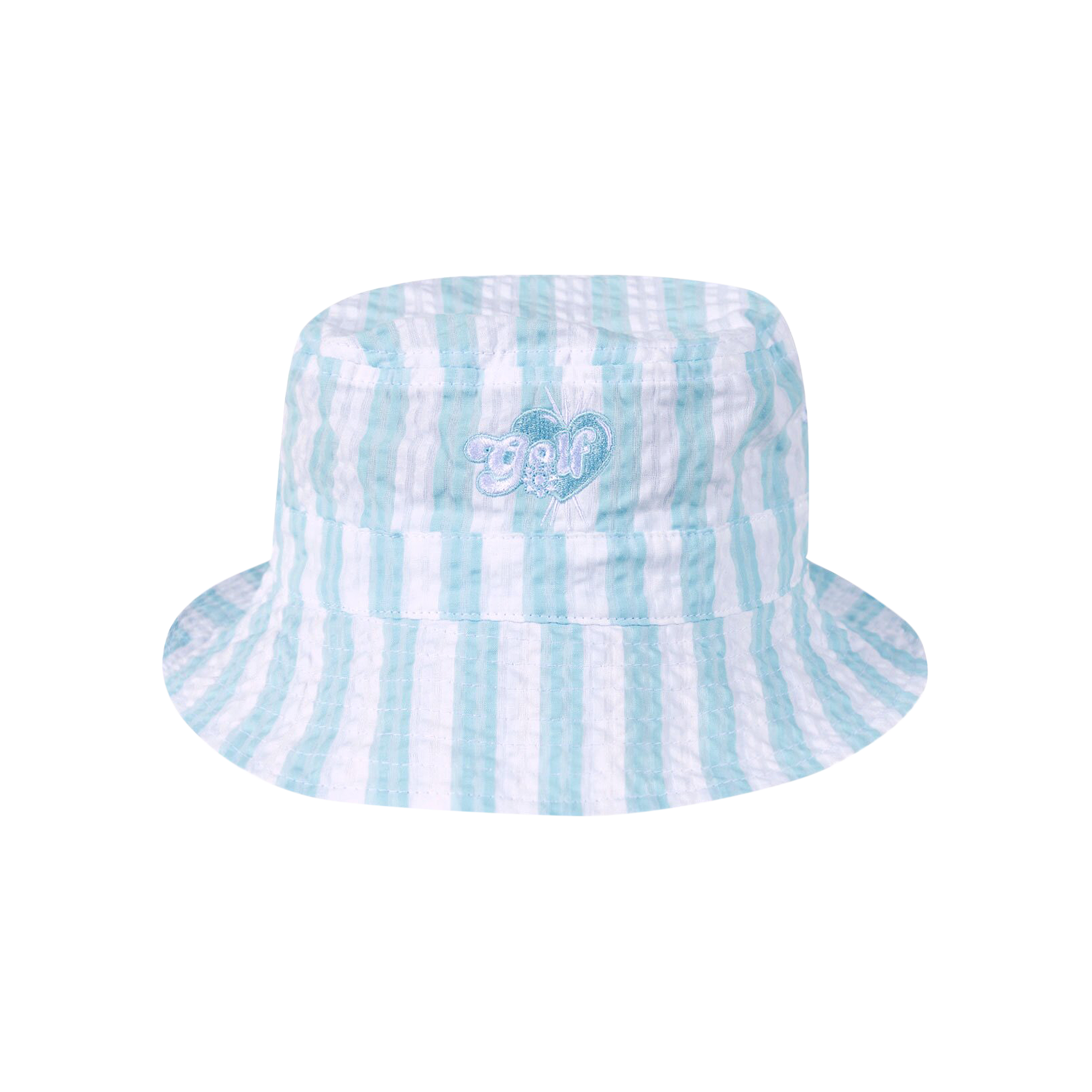 Pre-owned Golf Wang Wide Seersucker Bucket Hat 'blue/white'
