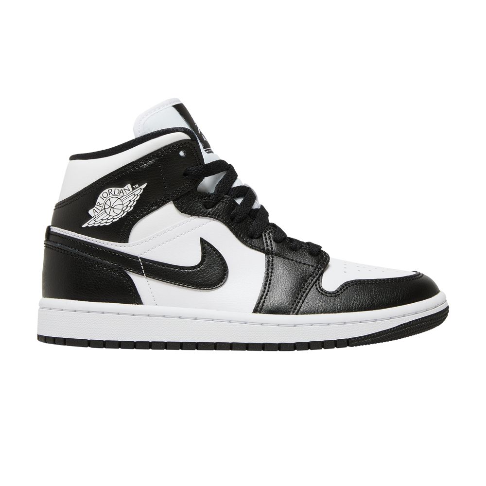 Pre-owned Air Jordan Wmns 1 Mid 'panda' In Black