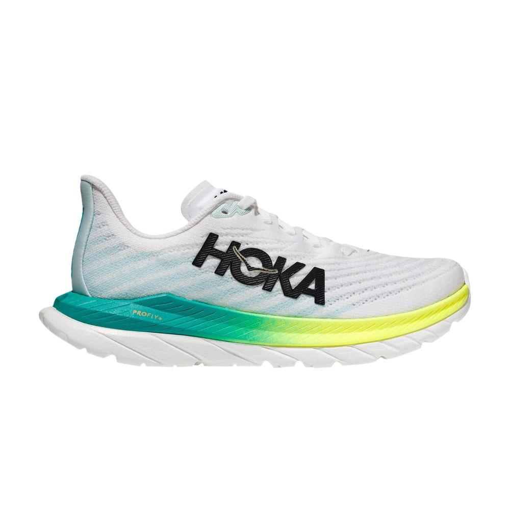 Pre-owned Hoka Mach 5 'white Blue Glass'