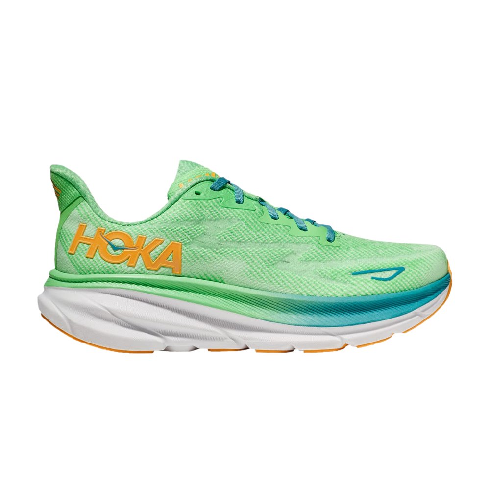 Pre-owned Hoka One One Clifton 9 'zest Lime Glow' In Green