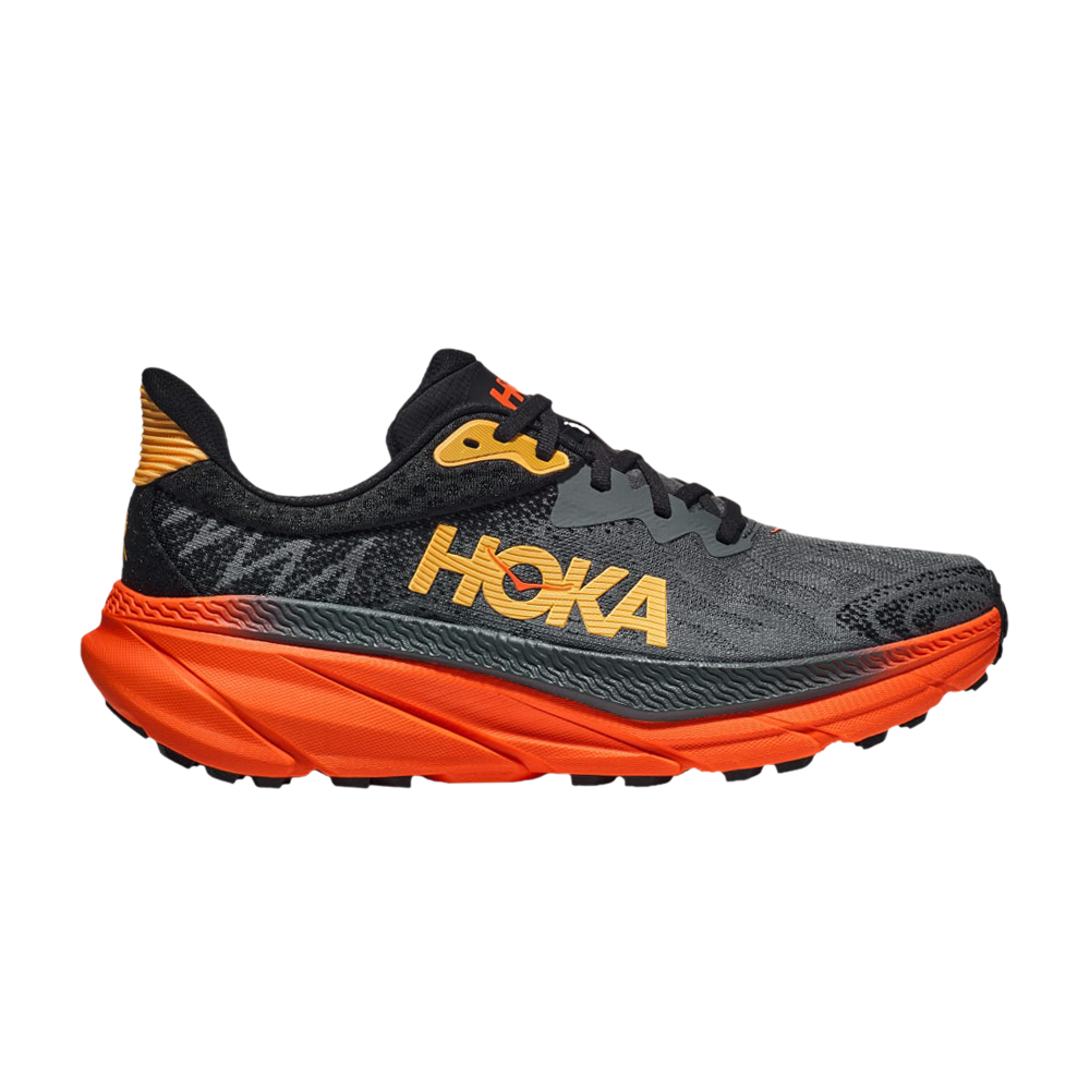 Pre-owned Hoka One One Challenger Atr 7 'castlerock Flame' In Black