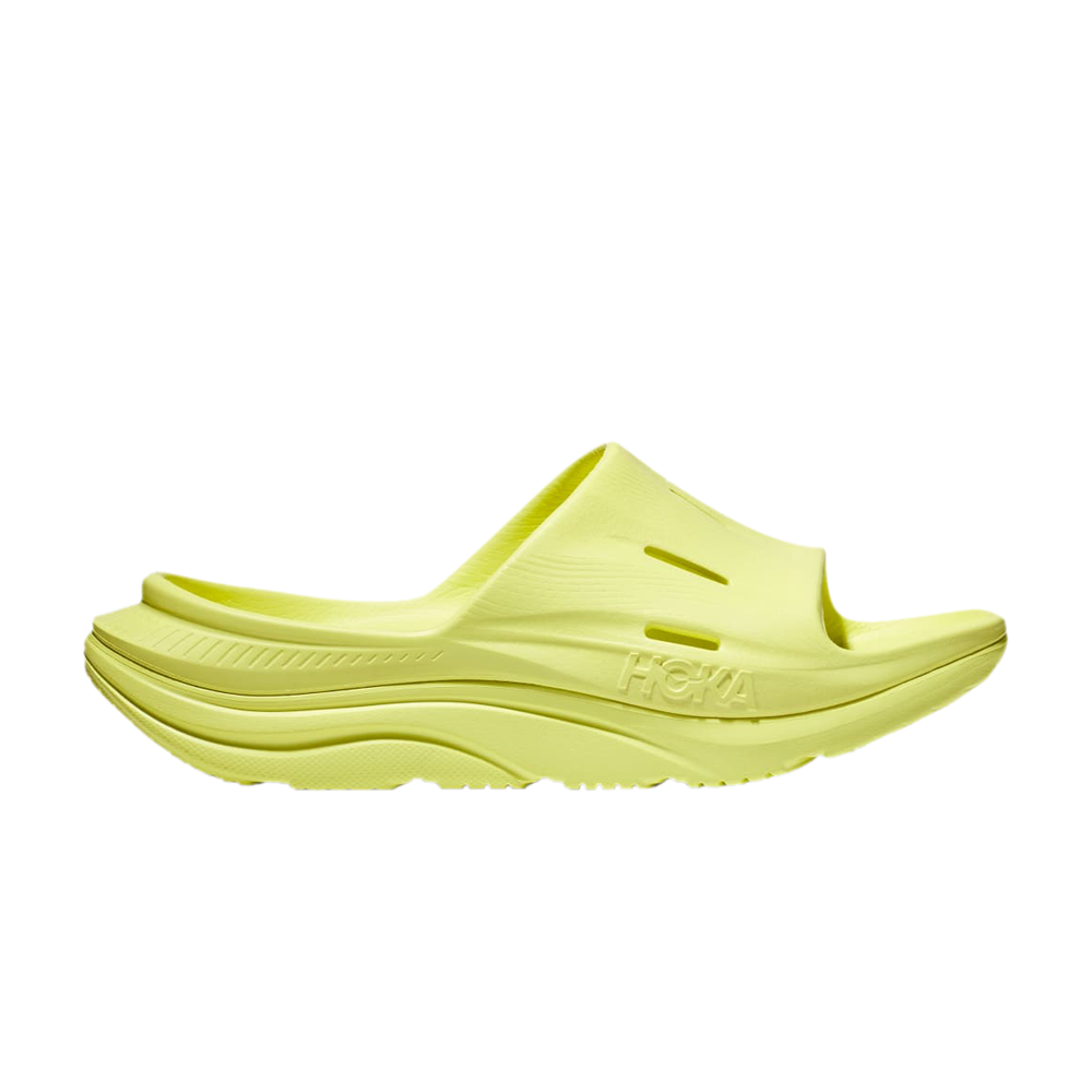 Pre-owned Hoka One One Ora Recovery Slide 3 'citrus Glow' In Green