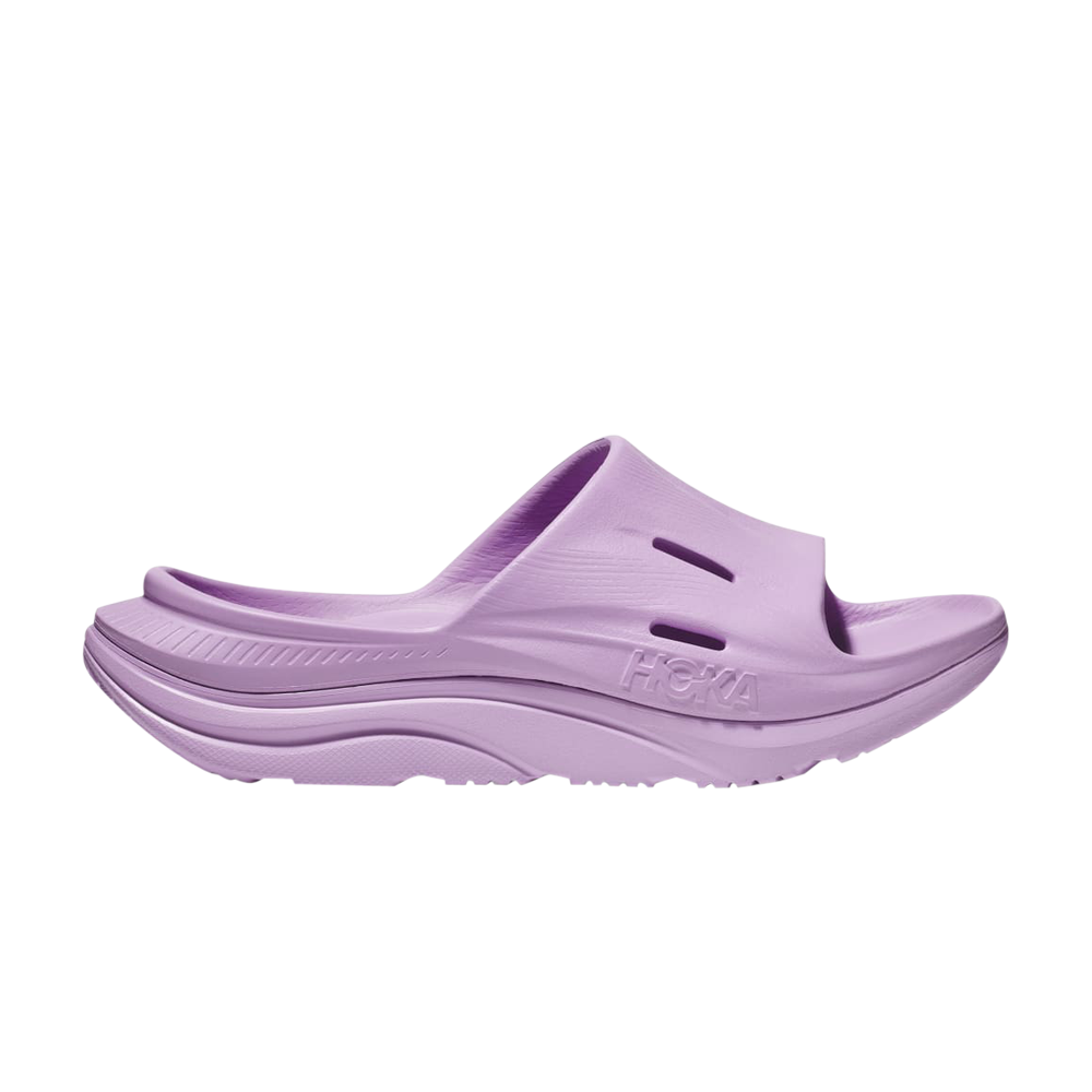 Pre-owned Hoka One One Ora Recovery Slide 3 'violet Bloom' In Purple