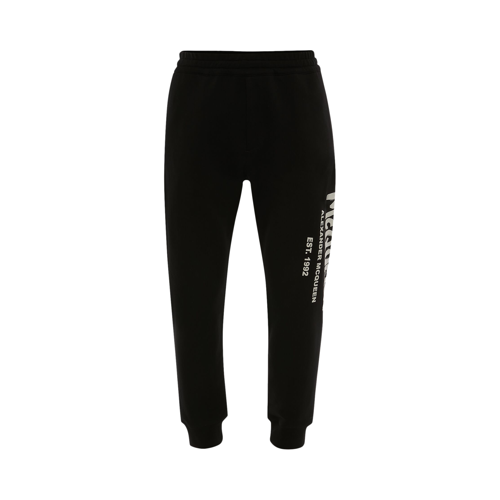 Pre-owned Alexander Mcqueen Graffiti Joggers 'black/ivory'