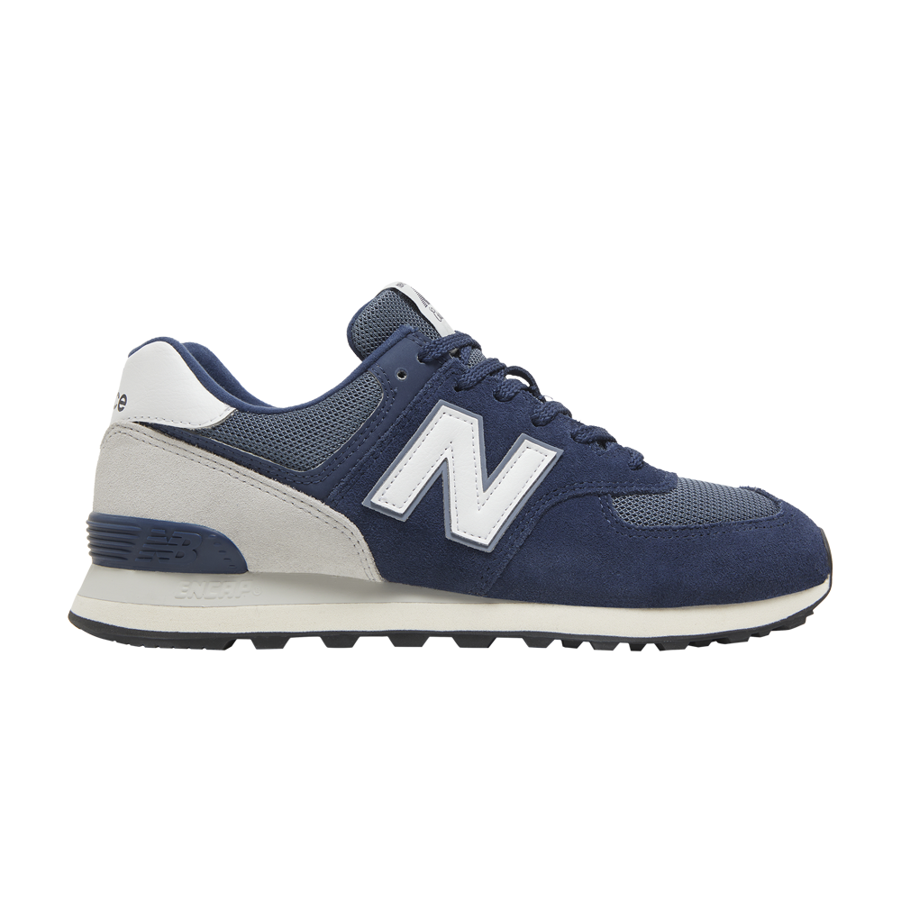 Pre-owned New Balance 574 'navy White' In Blue