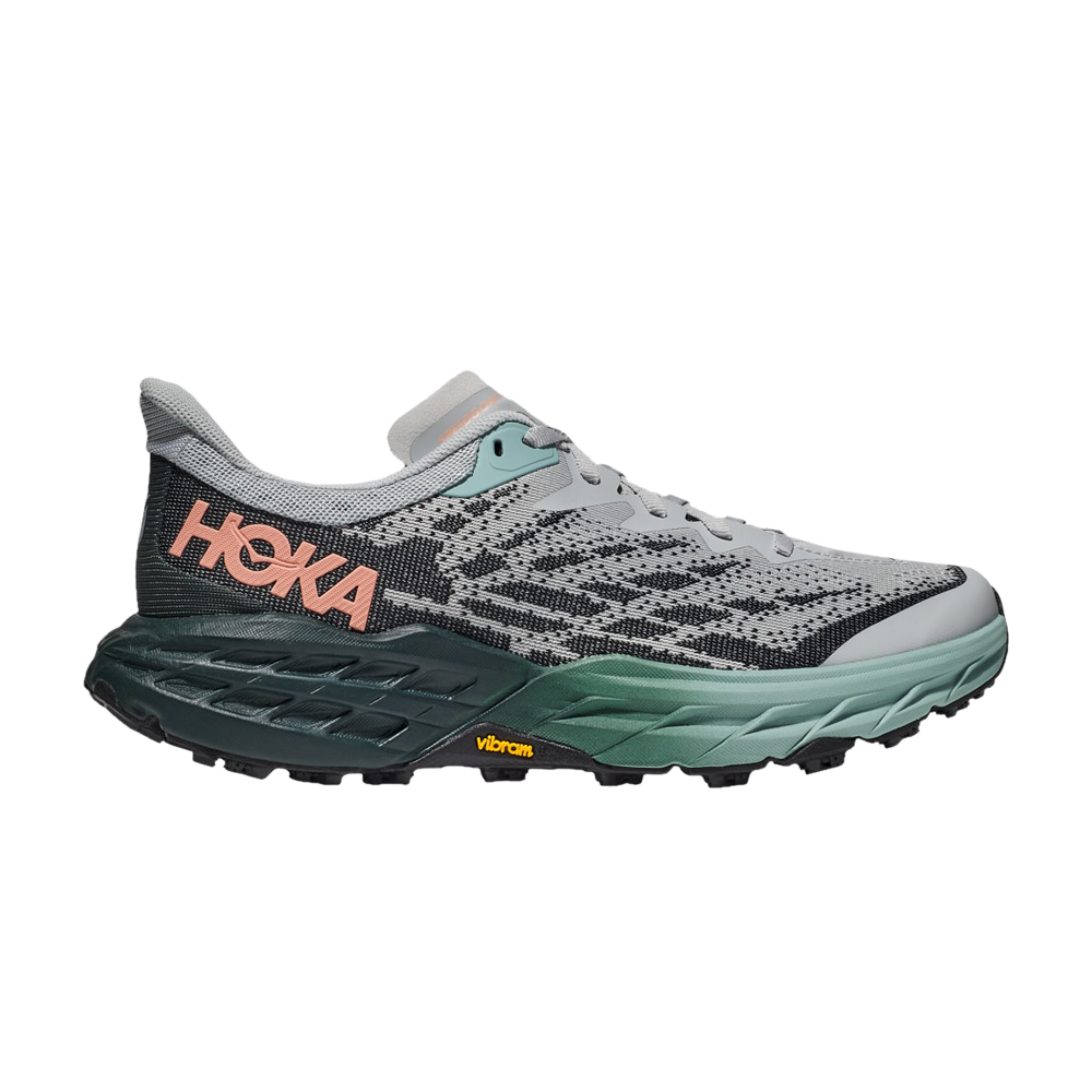 Pre-owned Hoka One One Wmns Speedgoat 5 'harbor Mist Spruce' In Grey