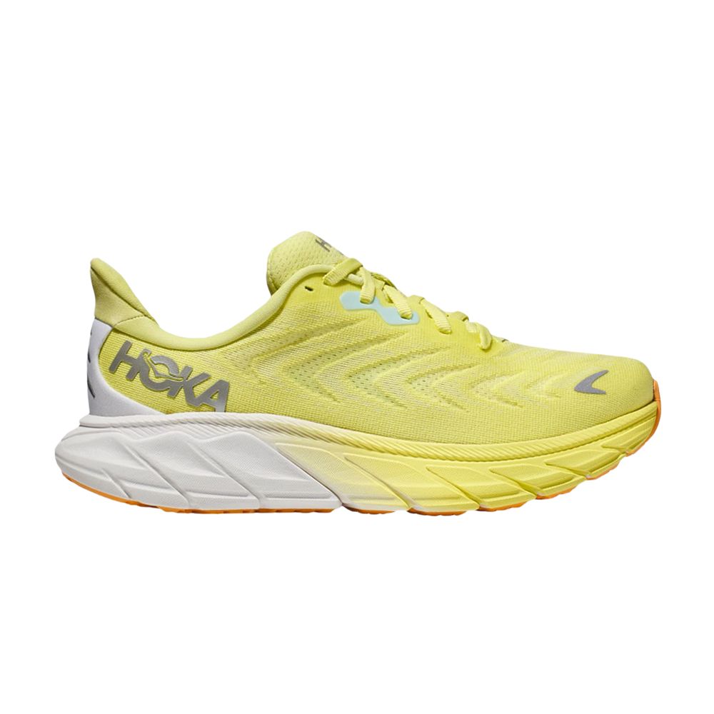 Pre-owned Hoka One One Wmns Arahi 6 'citrus Glow White' In Yellow