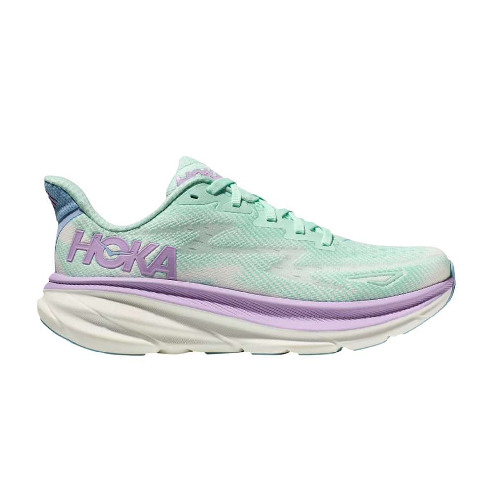 Pre-owned Hoka One One Wmns Clifton 9 'sunlit Ocean Lilac Mist' In Green
