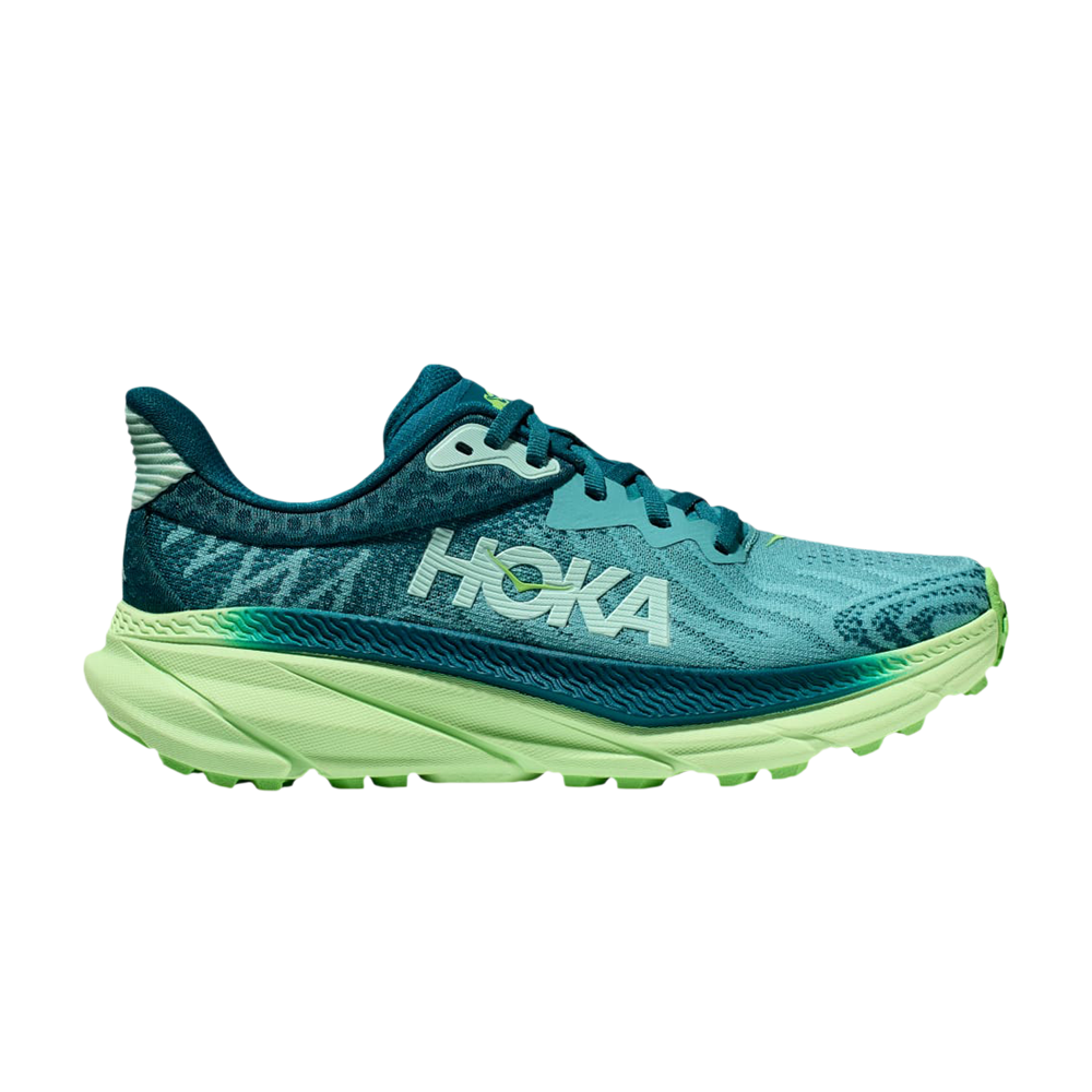 Pre-owned Hoka One One Wmns Challenger Atr 7 'ocean Mist Lime Glow' In Blue