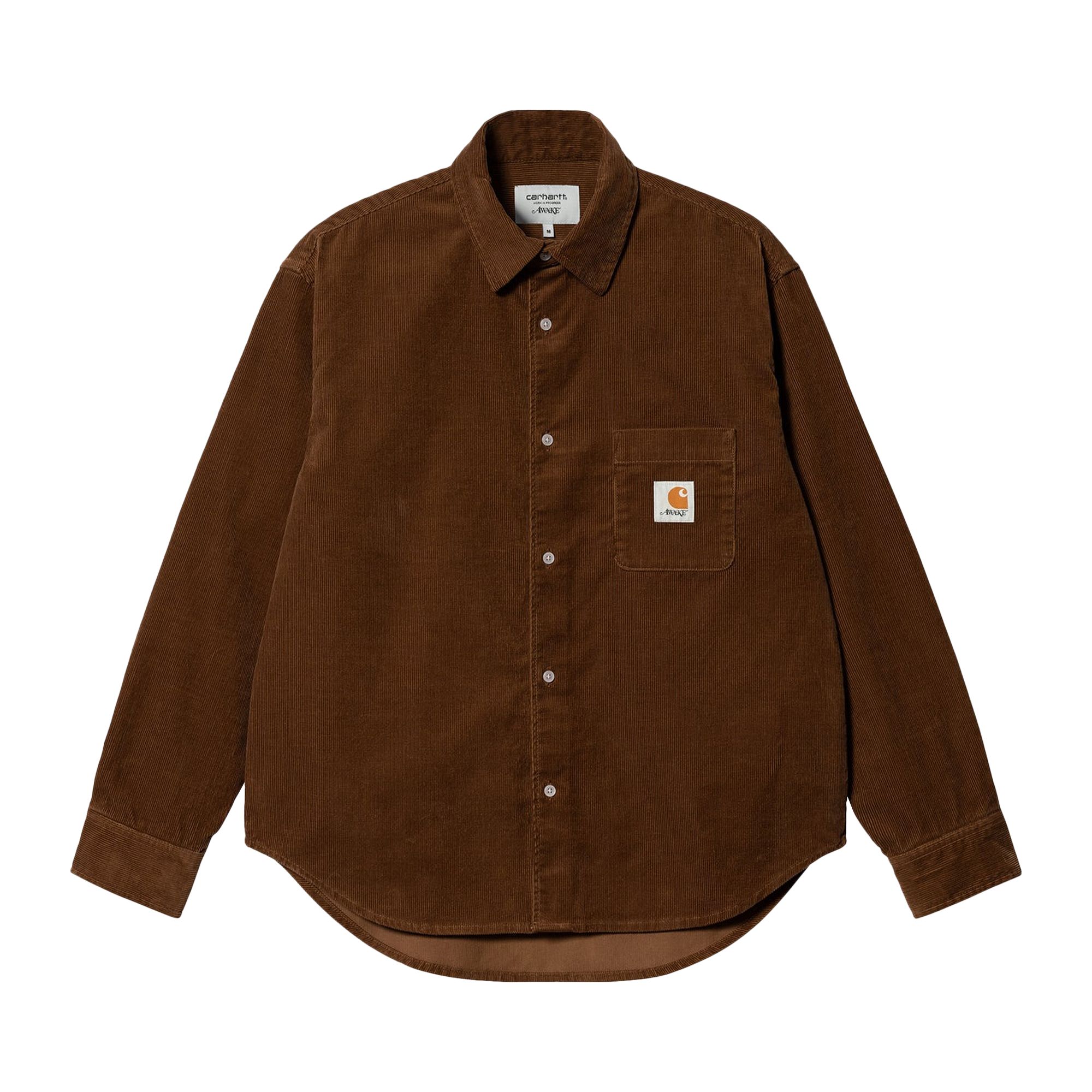 Pre-owned Carhartt Wip X Awake Ny Shirt 'hamilton Brown' | Men's Size S
