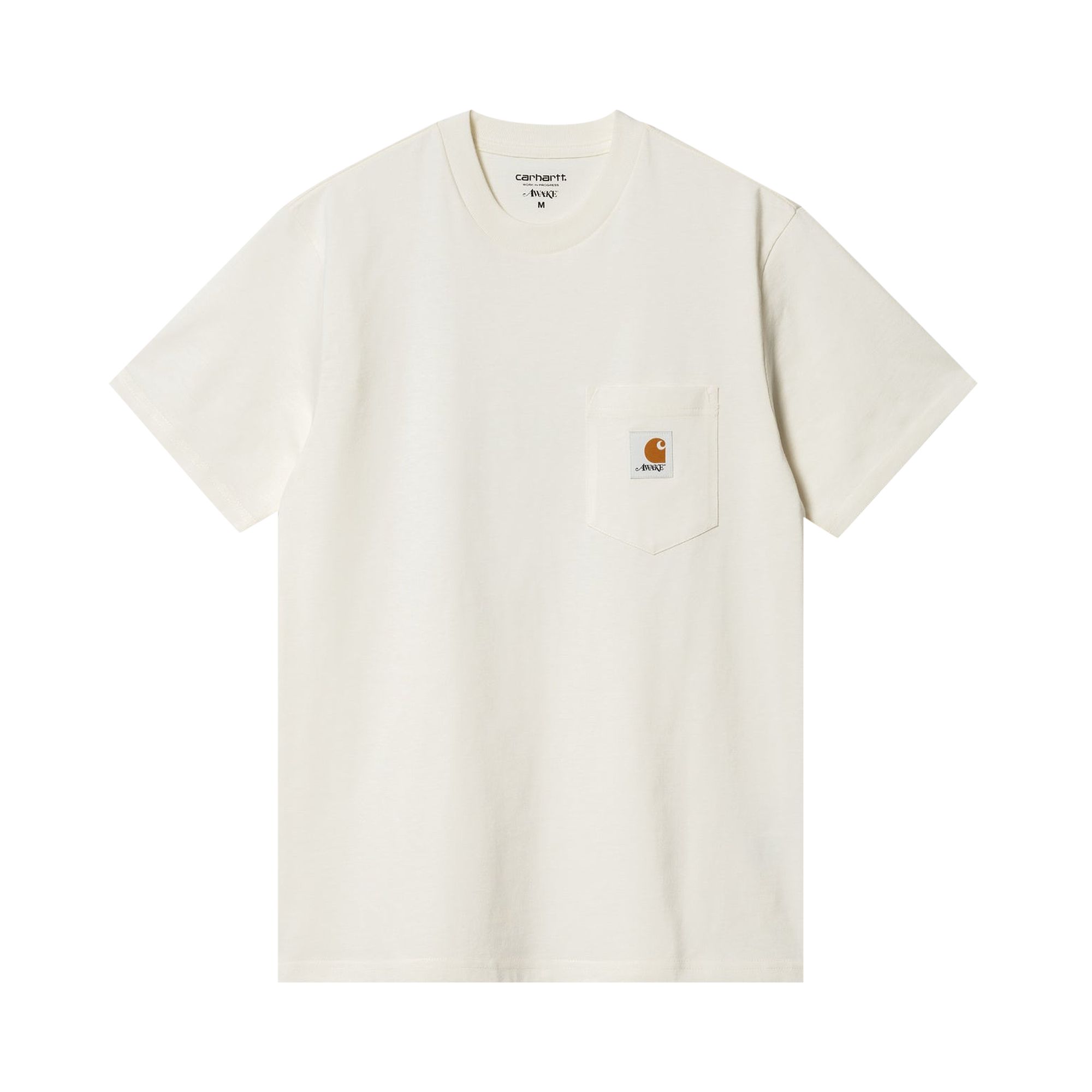 Pre-owned Carhartt Wip X Awake Ny Pocket T-shirt 'wax' | Cream | Men's Size Xl In White