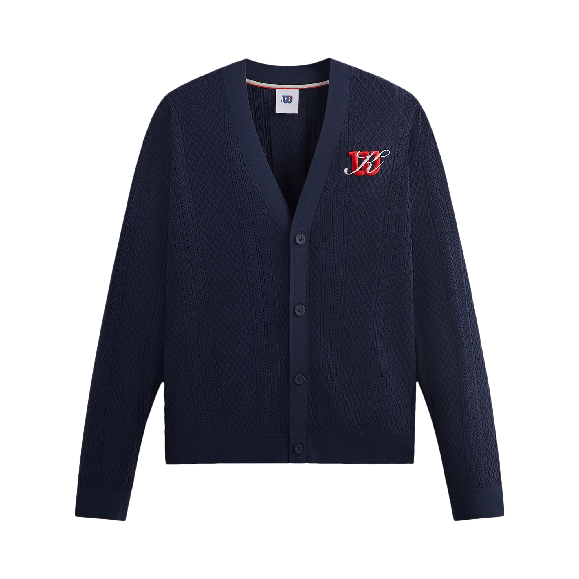 Pre-owned Kith For Wilson Sweater Cardigan 'navy Blazer' In Blue