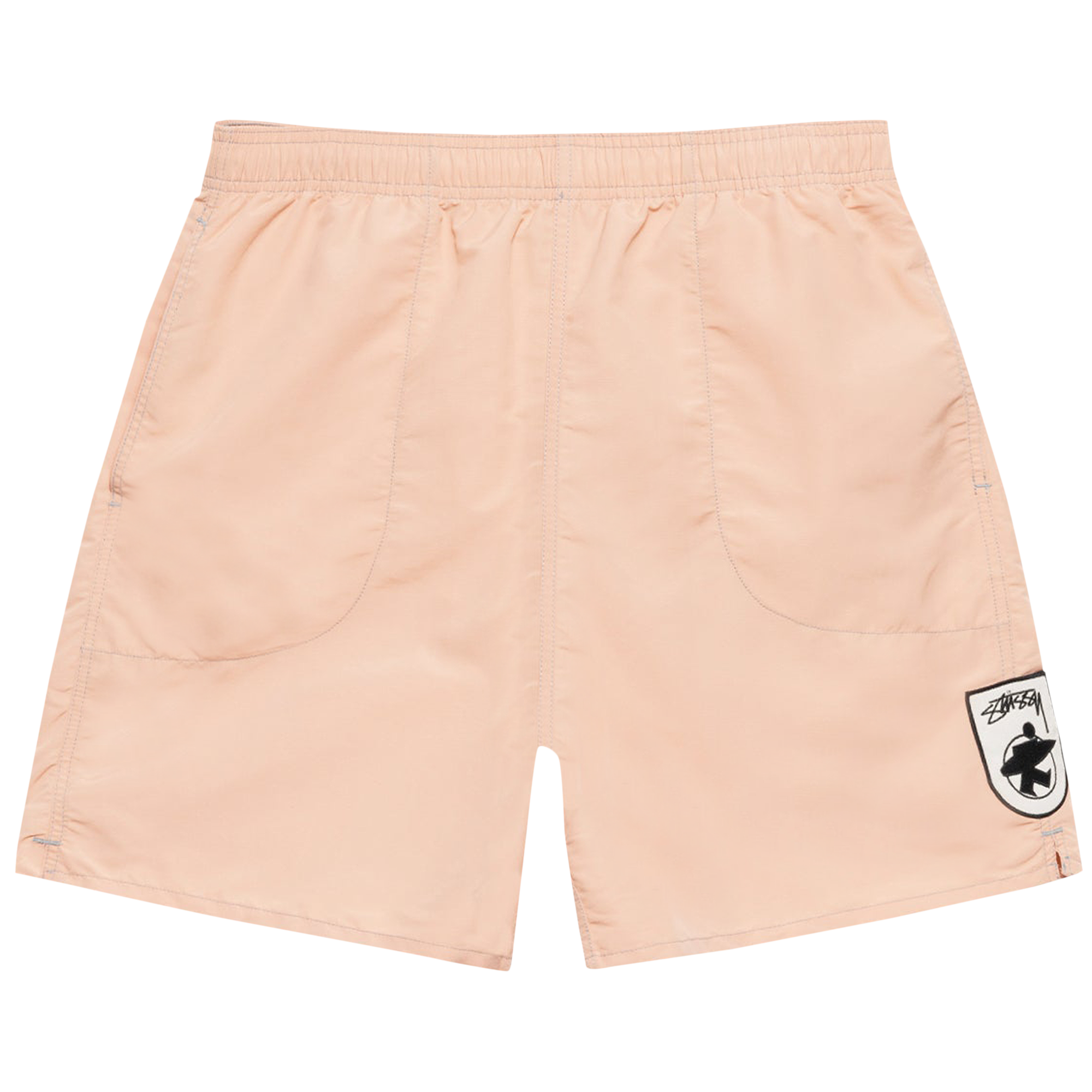 Pre-owned Stussy Surfman Patch Water Short 'salmon' In Pink