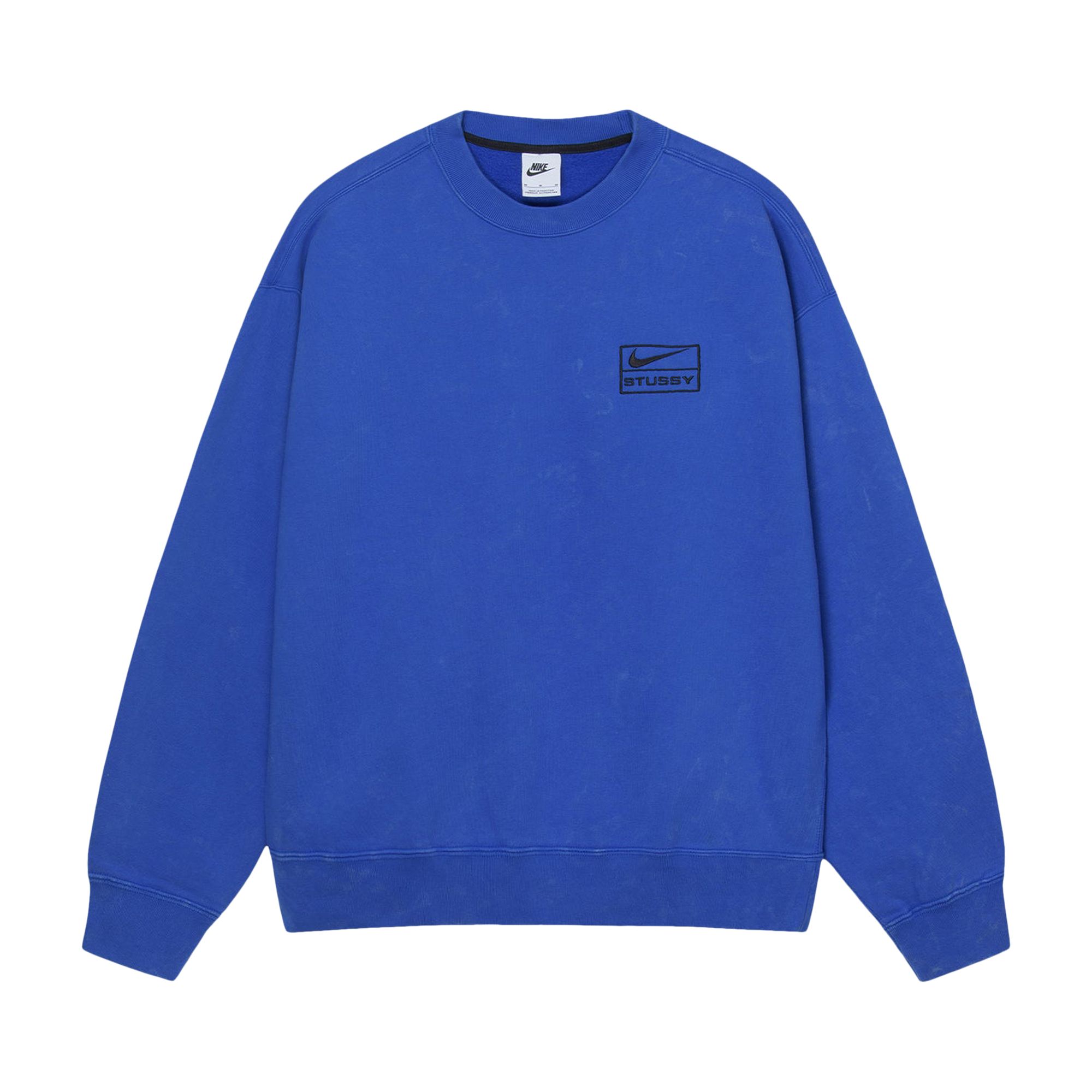 Pre-owned Stussy X Nike Fleece Crew 'blue'