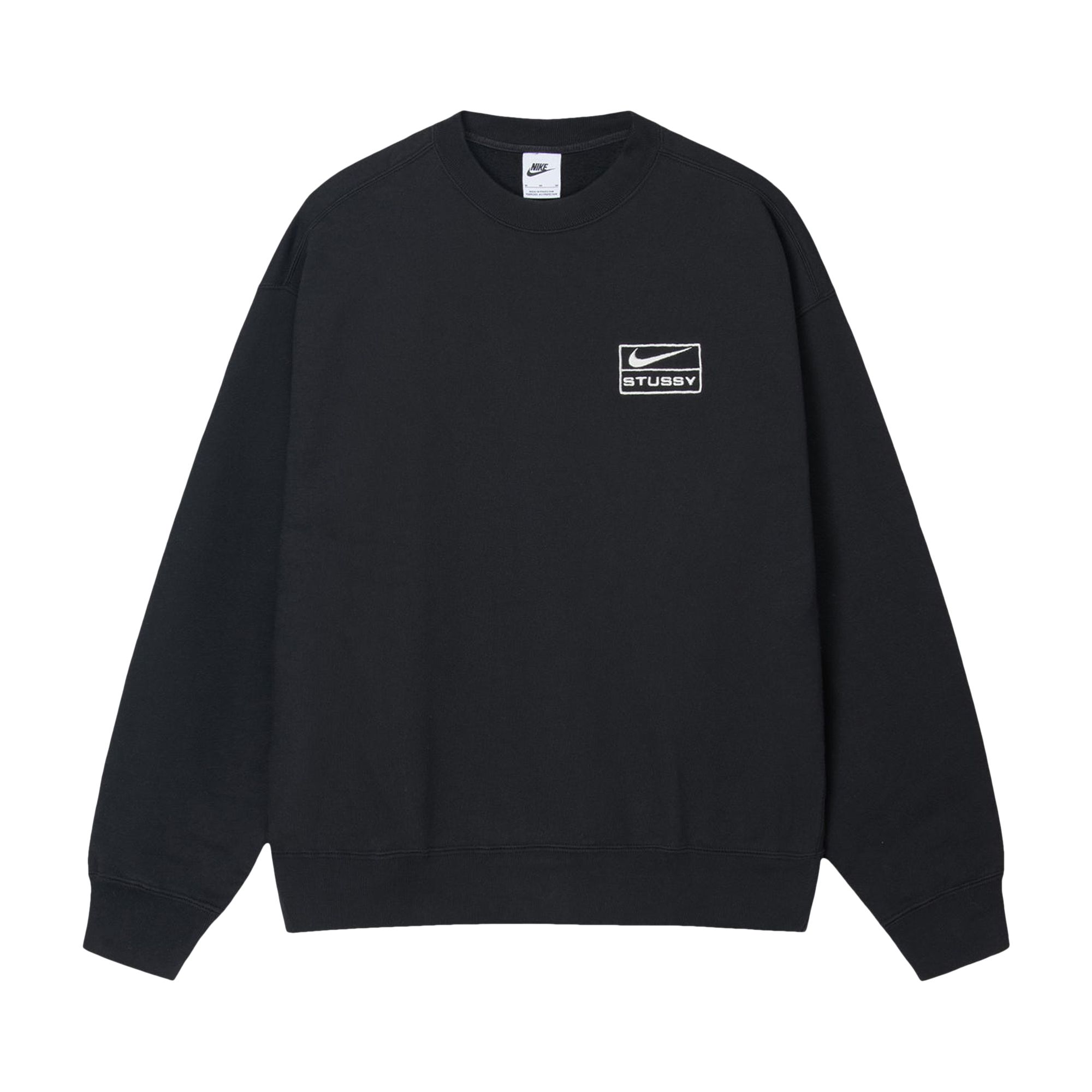 Pre-owned Stussy X Nike Fleece Crew 'black'