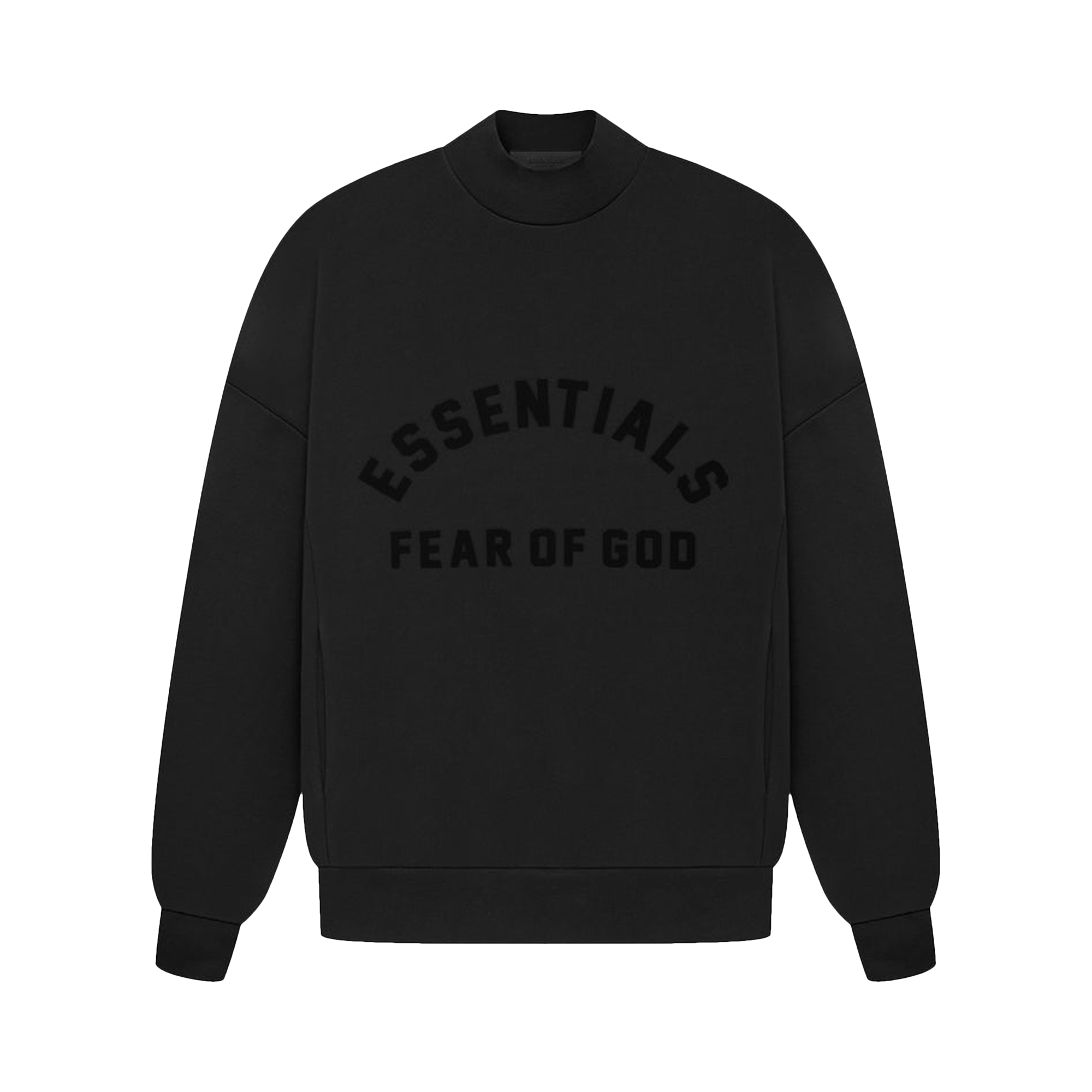 Pre-owned Essentials Fear Of God  Crewneck 'jet Black'