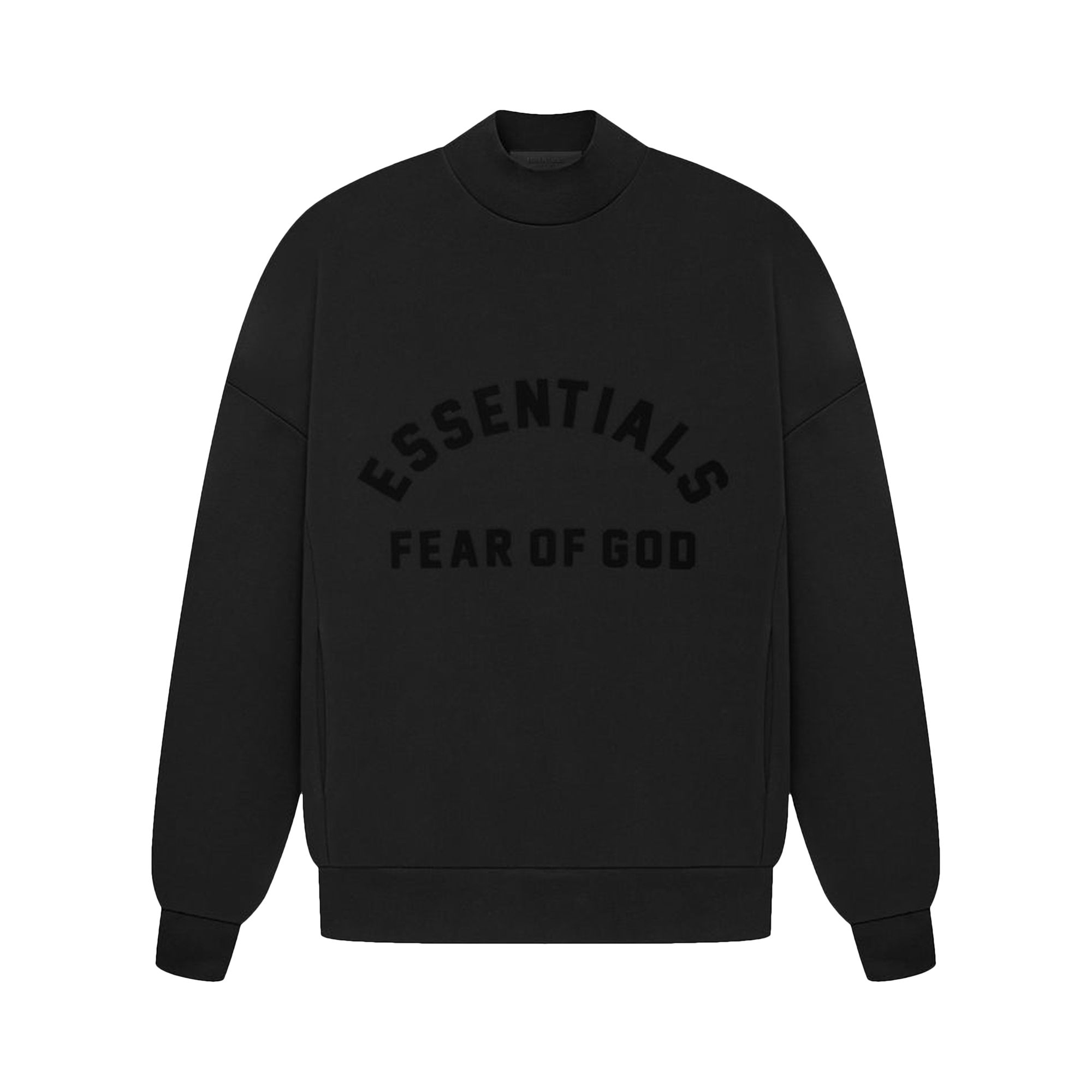 Pre-owned Essentials Fear Of God Crewneck 'jet Black'