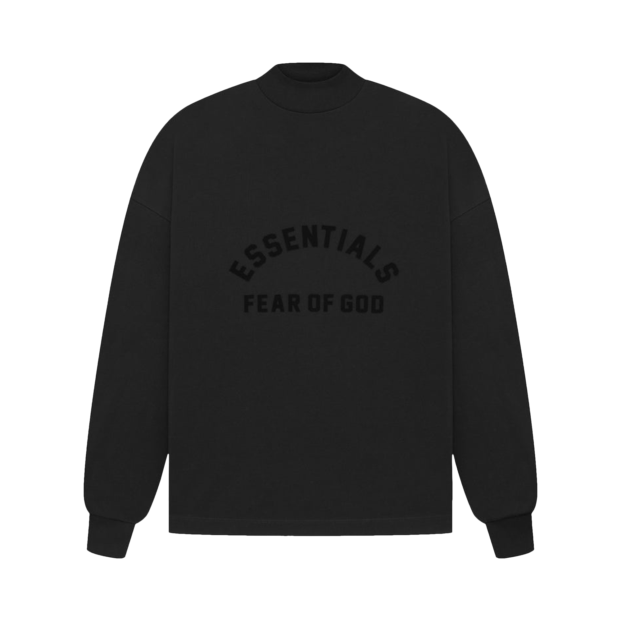 Pre-owned Essentials Fear Of God  Long Sleeve Tee 'jet Black'
