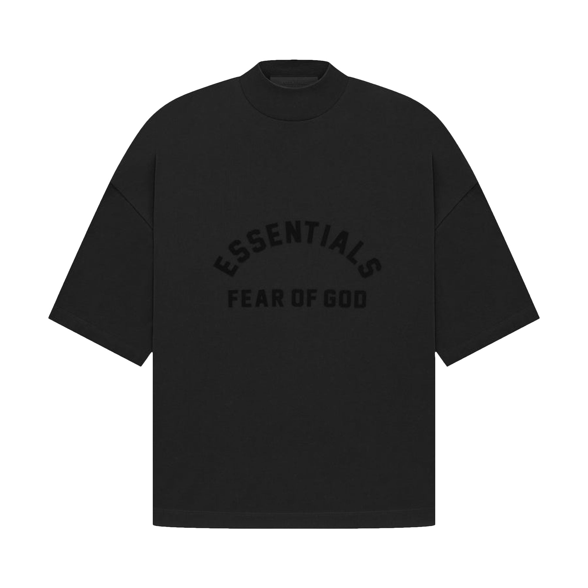 Pre-owned Essentials Fear Of God Tee 'jet Black'