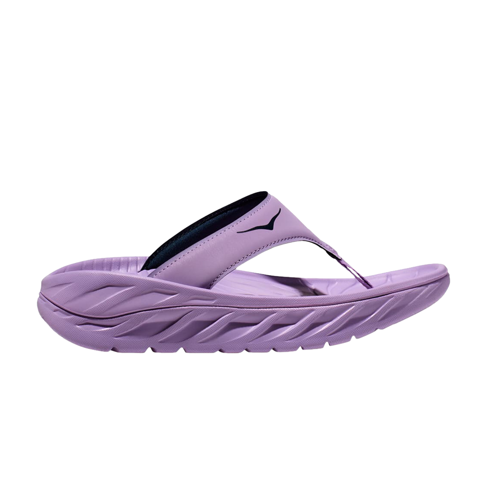 Pre-owned Hoka One One Wmns Ora Recovery Flip Slide 'violet Bloom' In Purple