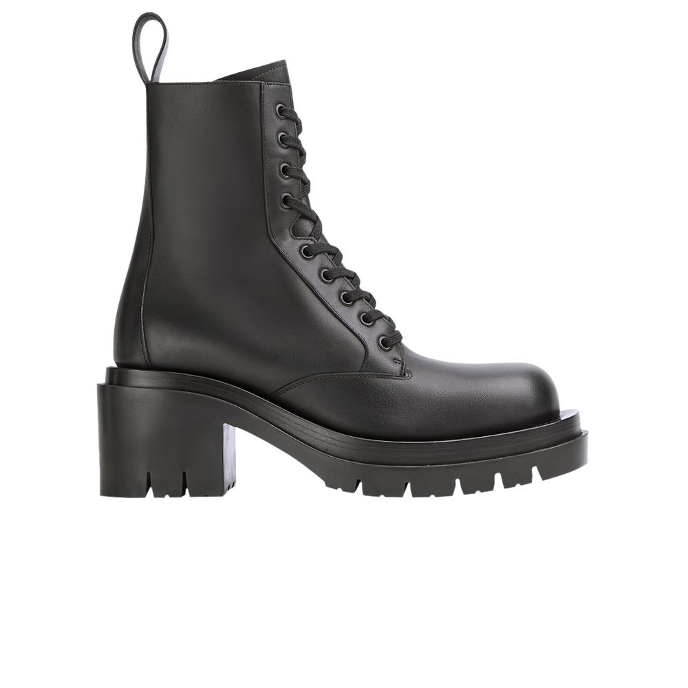 Pre-owned Bottega Veneta Wmns Lug Lace-up Boot 'black' | Women's Size 38