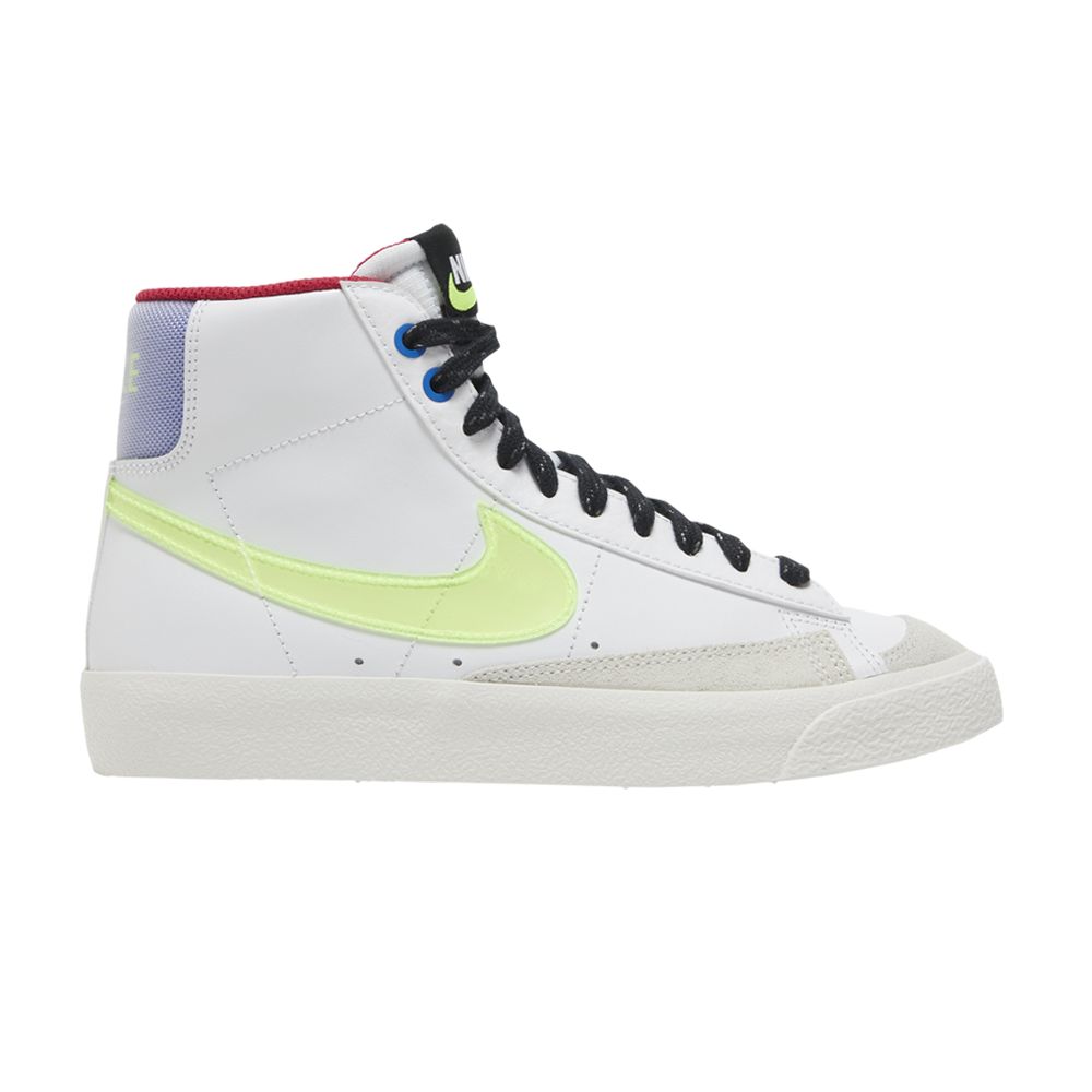 Pre-owned Nike Blazer Mid '77 Gs 'white Volt Royal' | Kid's Size 6.5