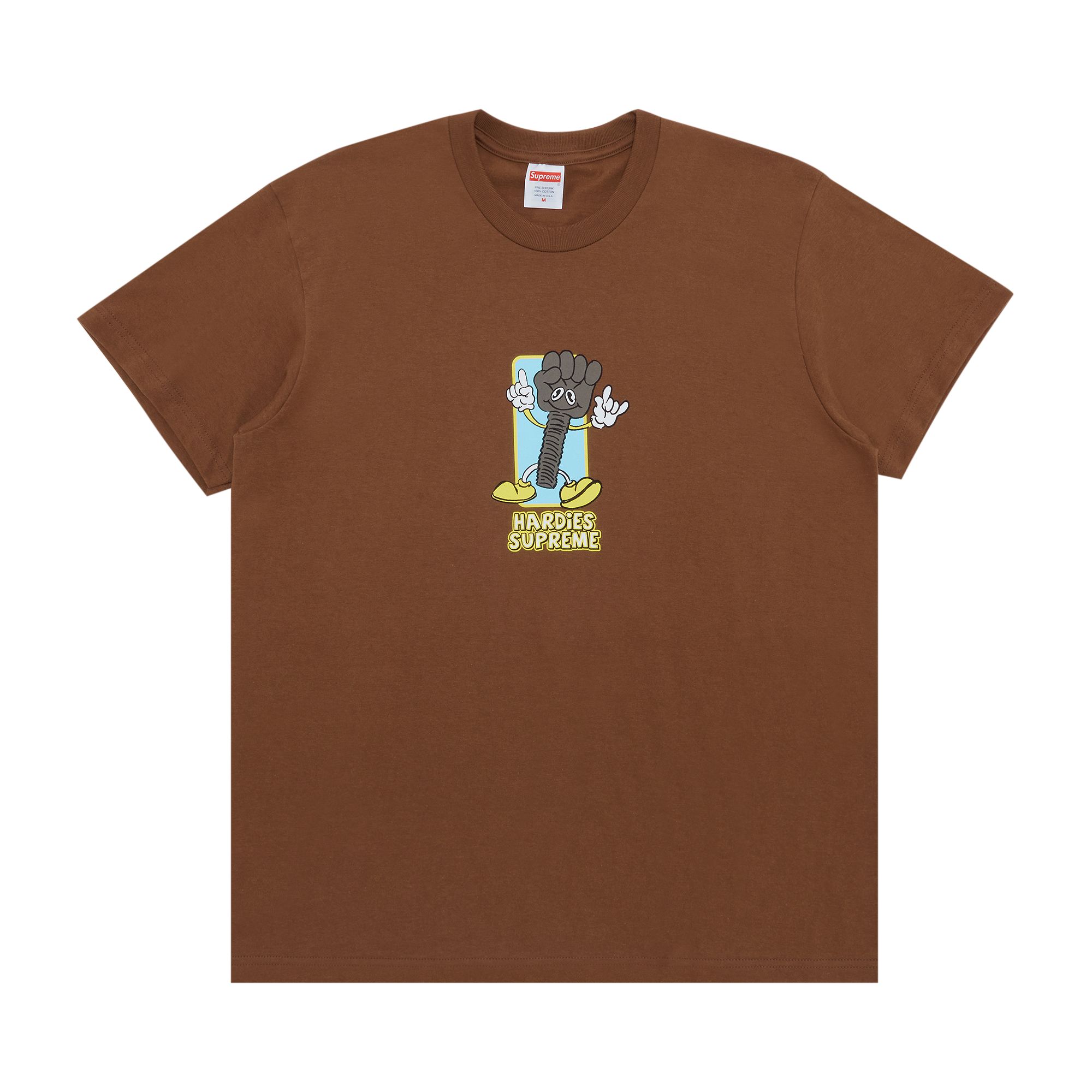 SUPREME SUPREME X HARDIES BOLT TEE 'BROWN'