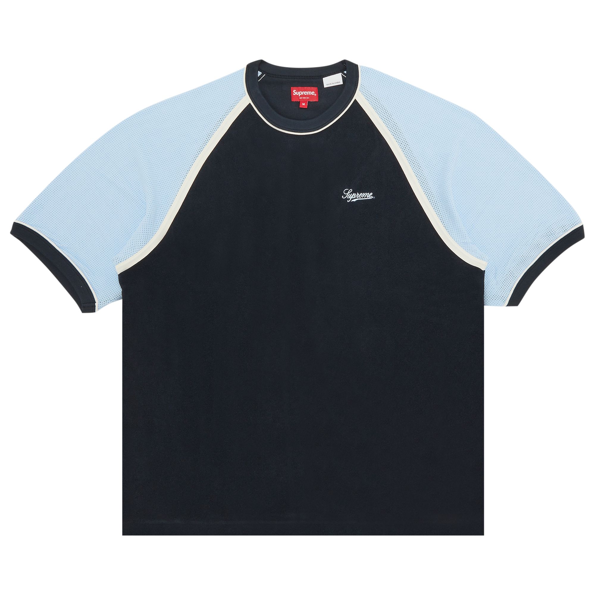 SUPREME SUPREME TERRY RAGLAN SHORT-SLEEVE TOP 'NAVY'