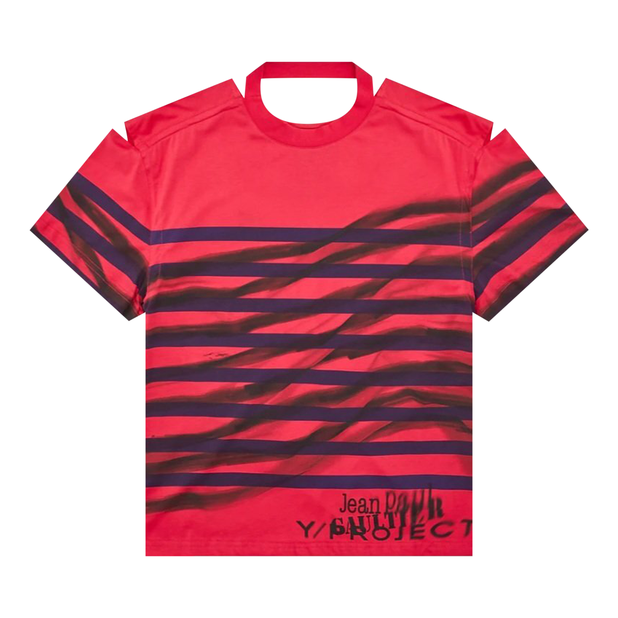 Pre-owned Y/project X Jean Paul Gaultier Mariniere Convertible T-shirt 'pink/blue'