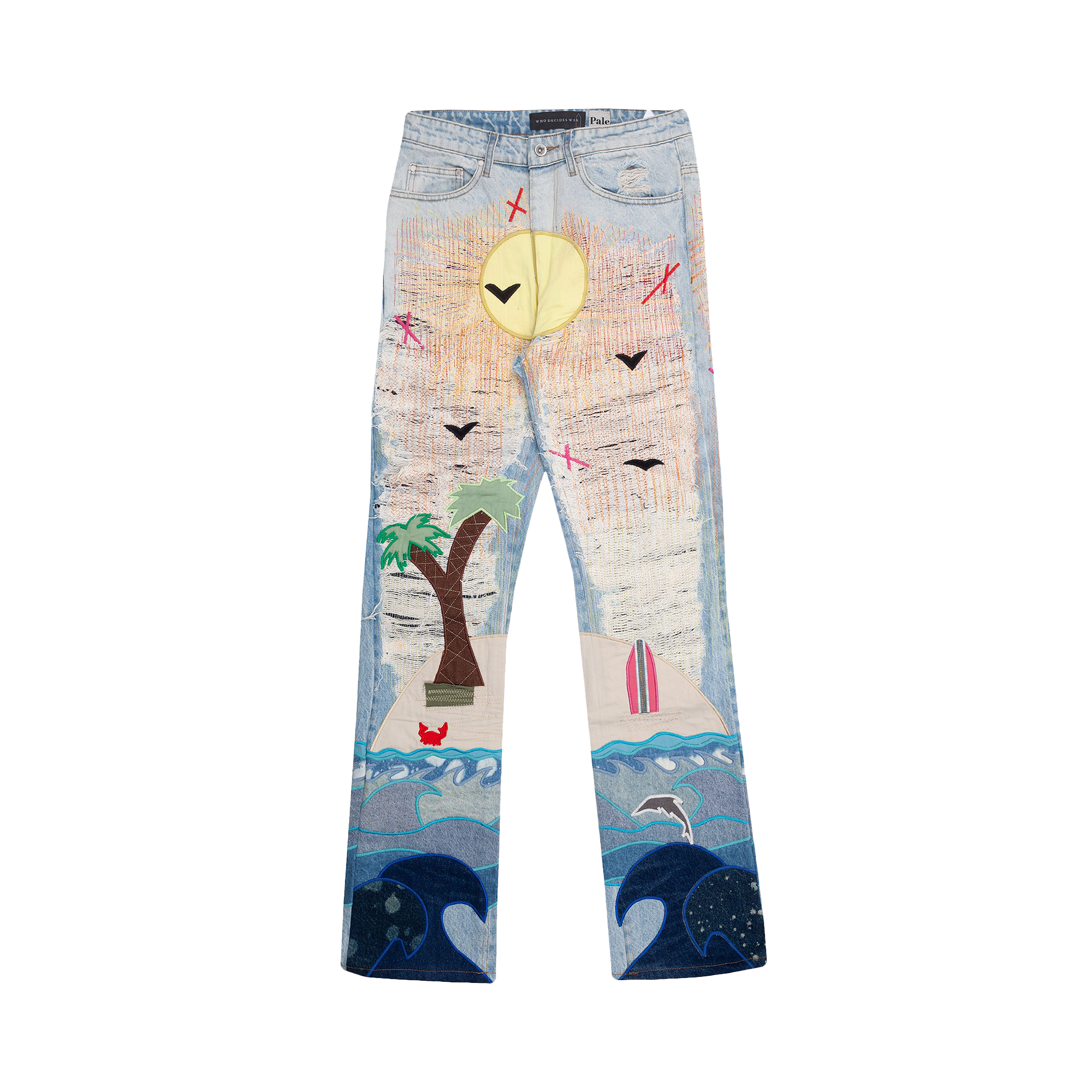 Pre-owned Who Decides War X Pale Usa Seaboard Denim 'sky/multicolor' In Blue