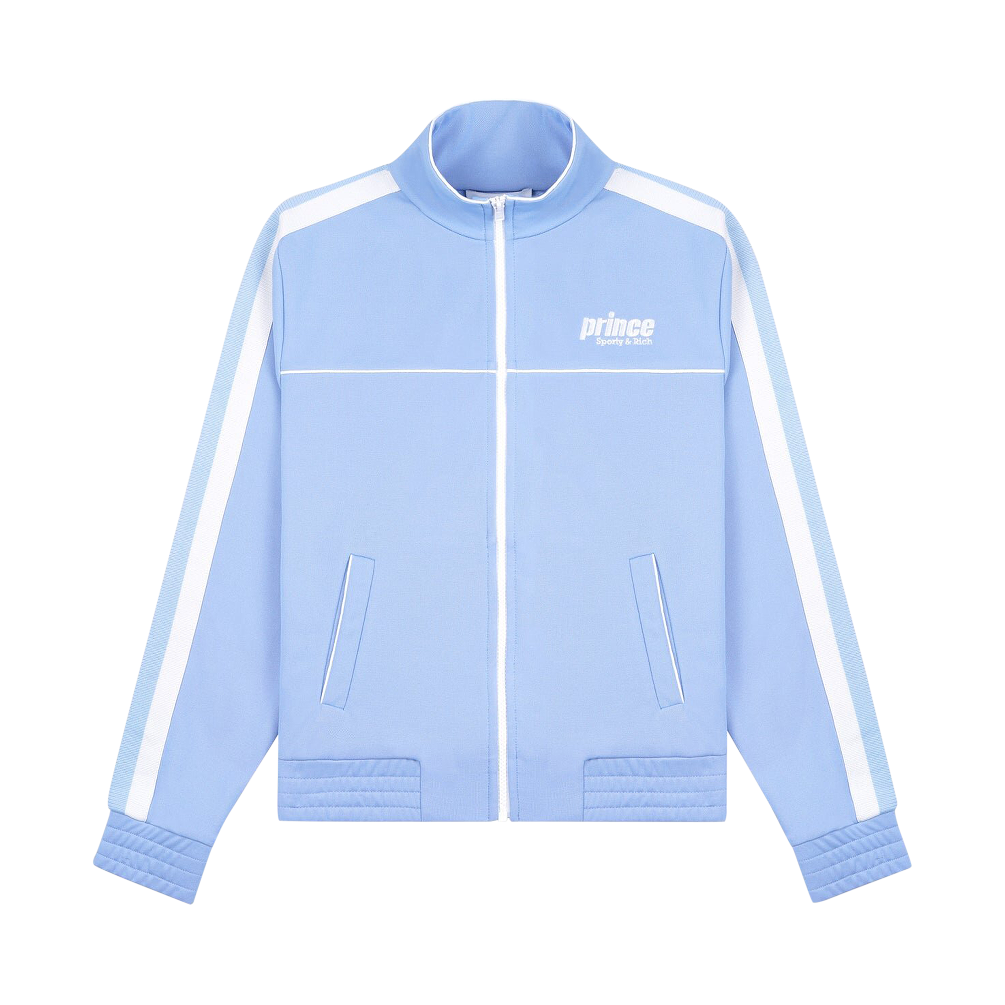 Pre-owned Sporty And Rich Sporty & Rich X Prince Sport Court Jacket 'bel Air Blue/white'