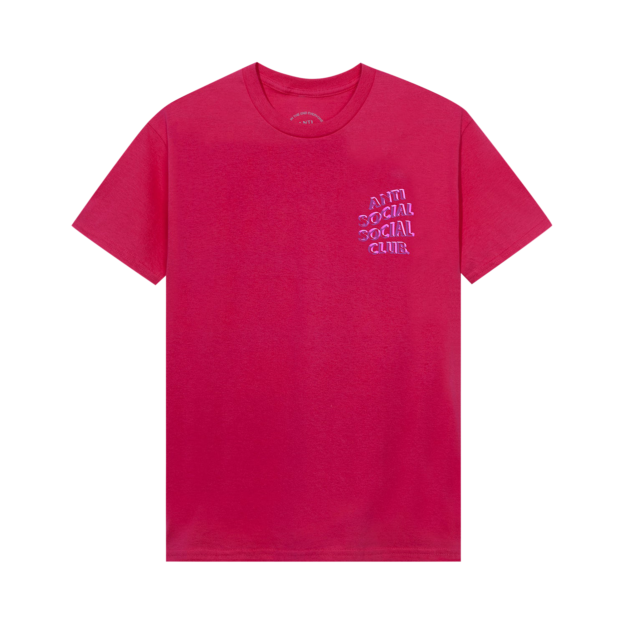Pre-owned Anti Social Social Club Deeper Than Usual Tee 'sangria' In Red