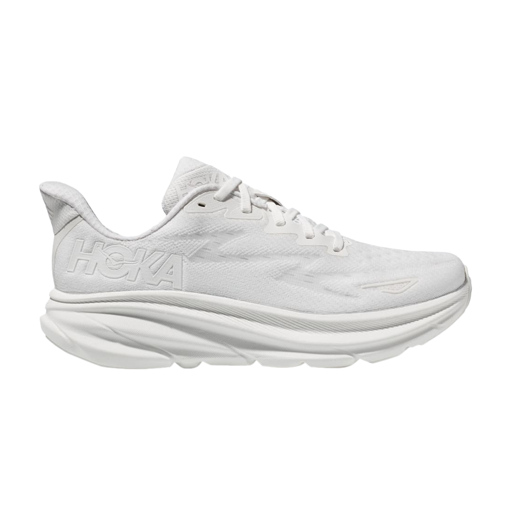 Pre-owned Hoka One One Wmns Clifton 9 Wide 'triple White'