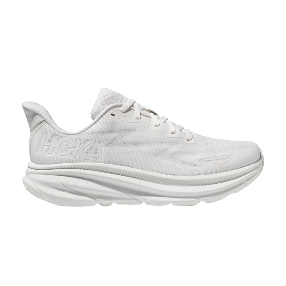 Pre-owned Hoka Wmns Clifton 9 Wide 'triple White'